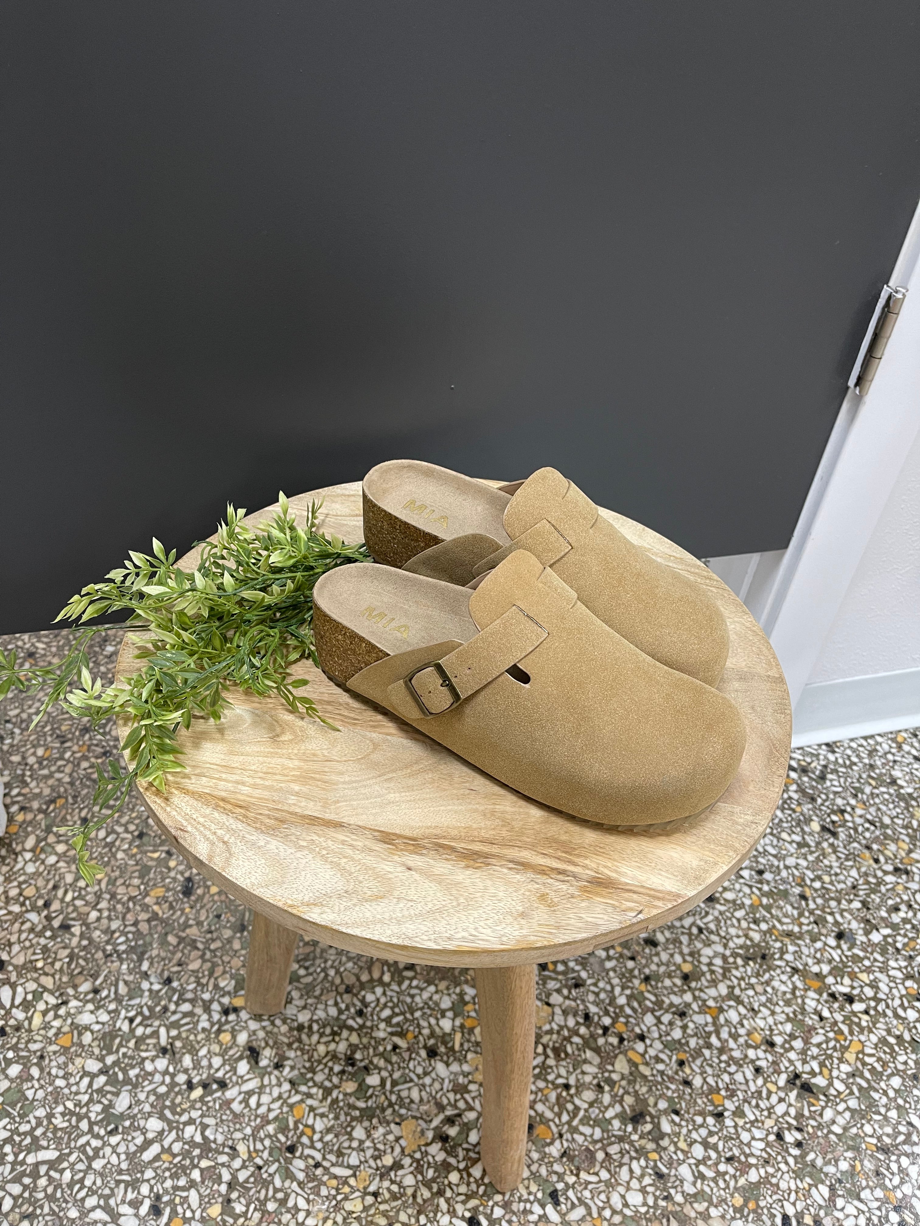 MIA Quest Taupe Clogs-Clogs-MIA-The Silo Boutique, Women's Fashion Boutique Located in Warren and Grand Forks North Dakota
