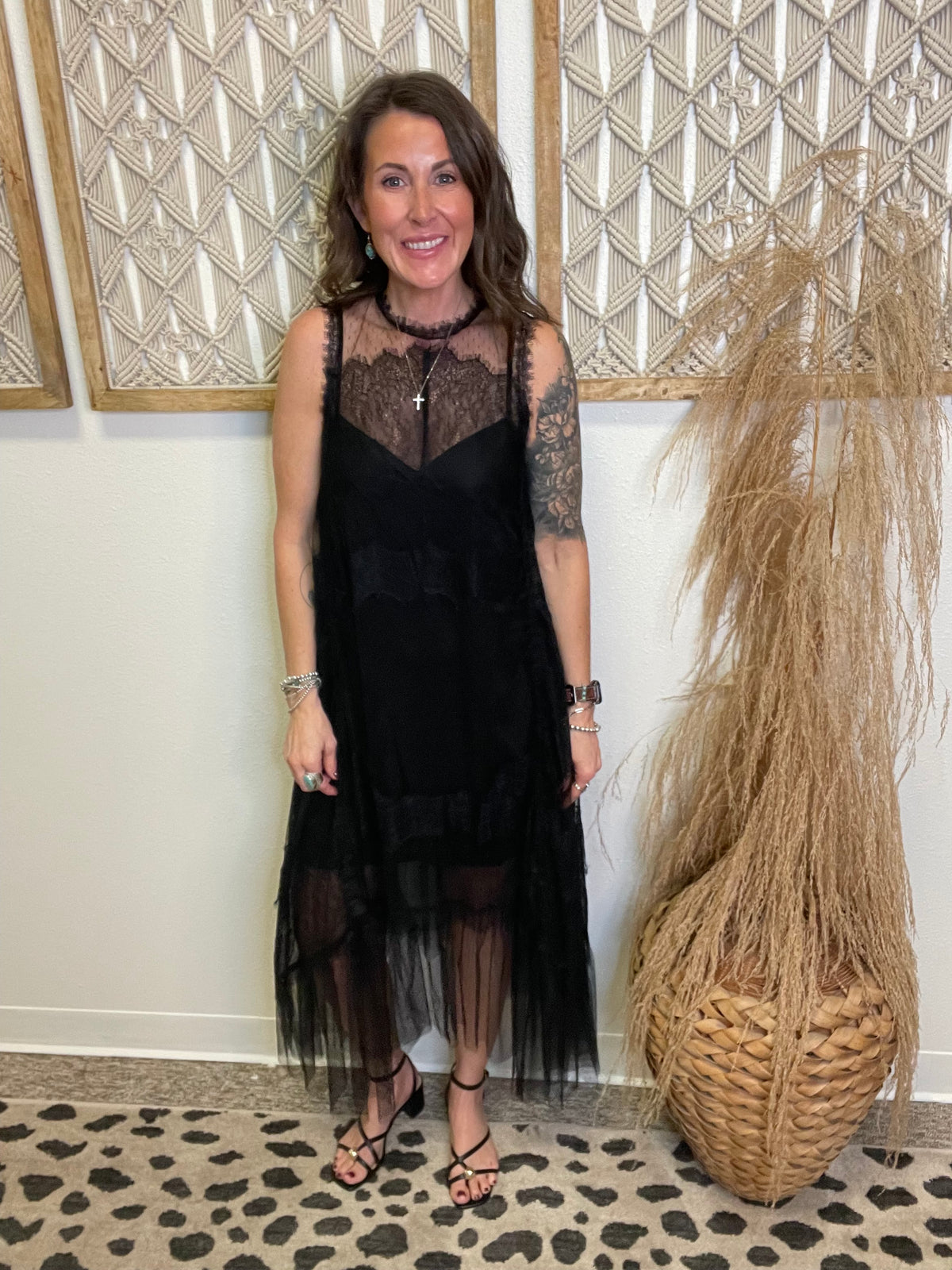 Elan Midi Sleeveless Sheer Top-Long Sleeve Tops-elan-The Silo Boutique, Women's Fashion Boutique Located in Warren and Grand Forks North Dakota