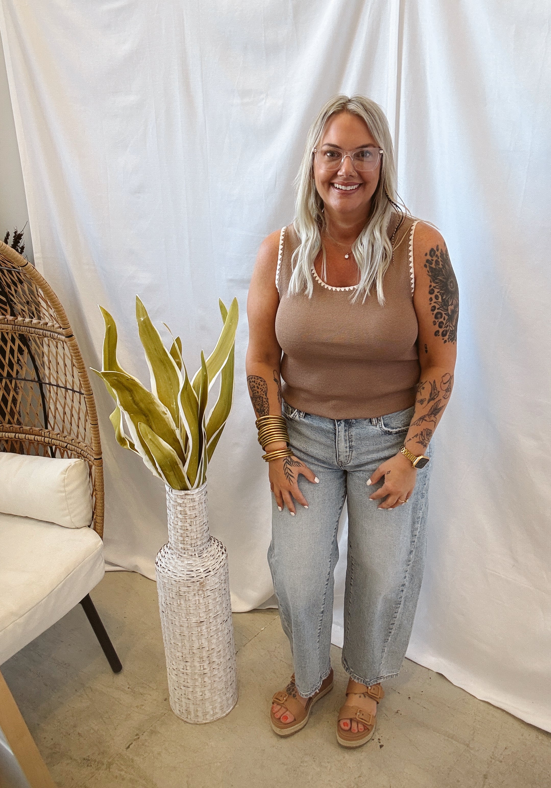 Lovervet Paper Trails Barrel Jeans-Final Sale-Jeans-lovervet-The Silo Boutique, Women's Fashion Boutique Located in Warren and Grand Forks North Dakota