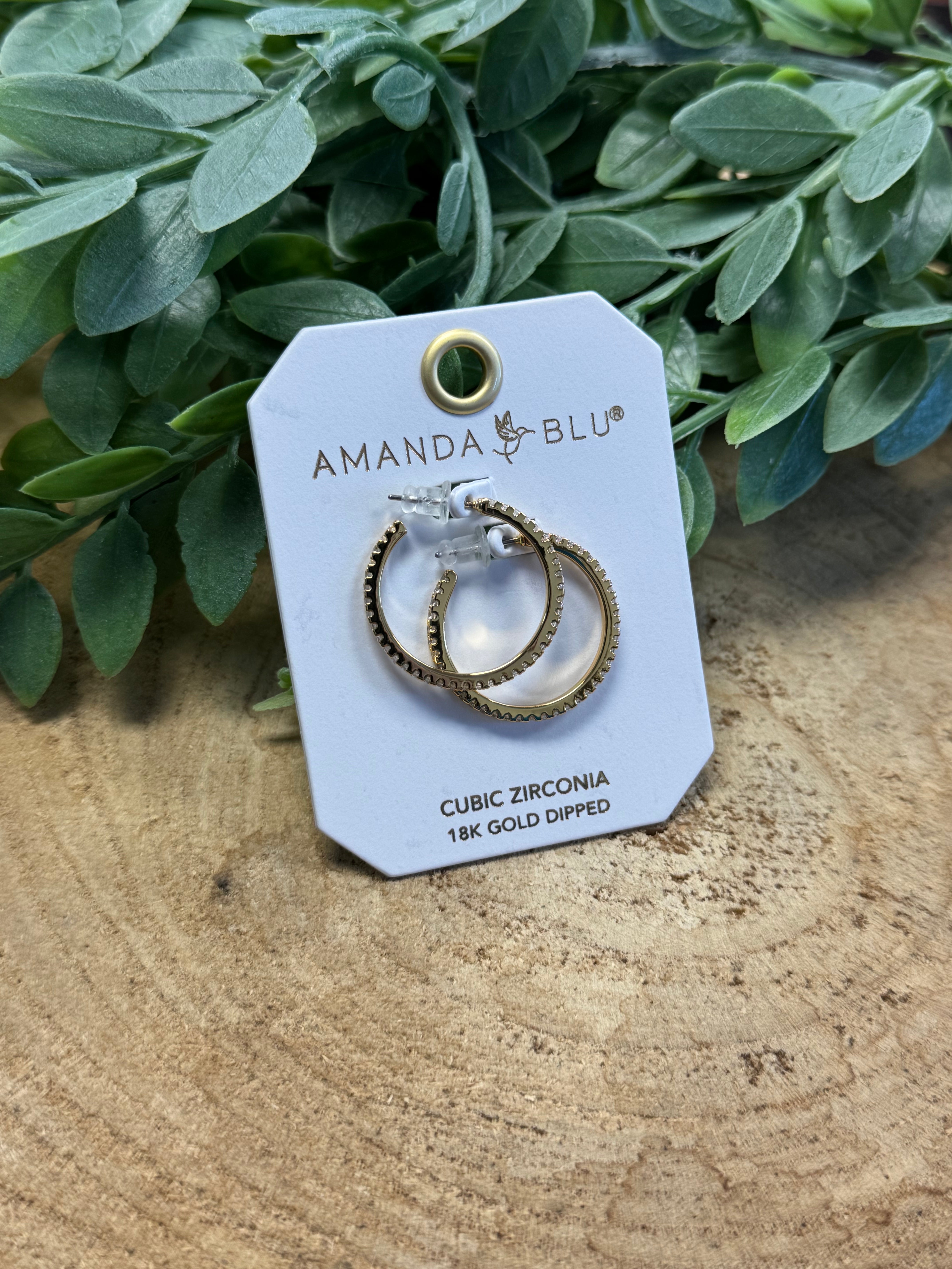 Micro CZ Hoop Earrings-Amanda Blu-The Silo Boutique, Women's Fashion Boutique Located in Warren and Grand Forks North Dakota