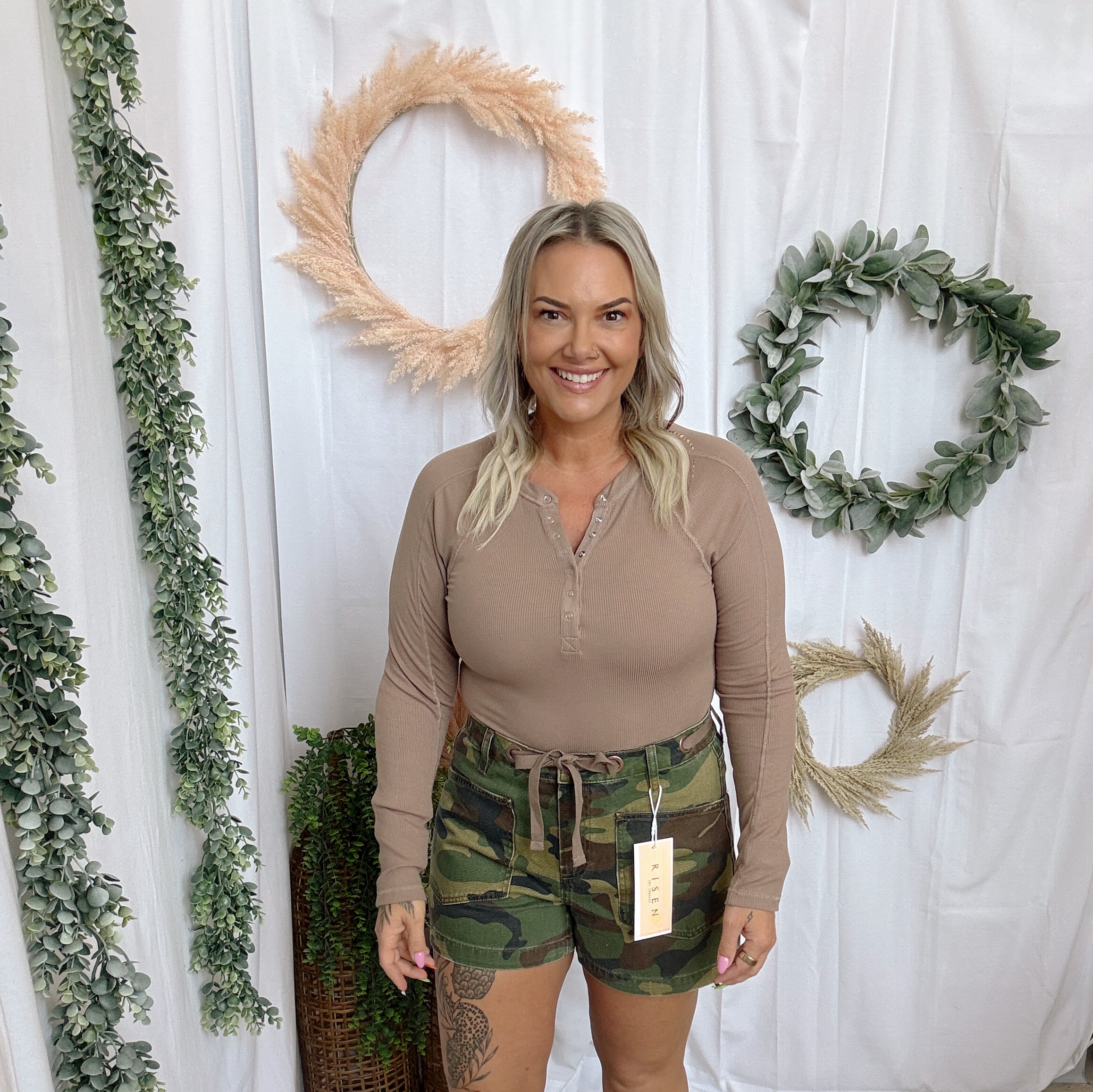 Mono B Essential Henley Top-Long Sleeve Tops-mono b-The Silo Boutique, Women's Fashion Boutique Located in Warren and Grand Forks North Dakota