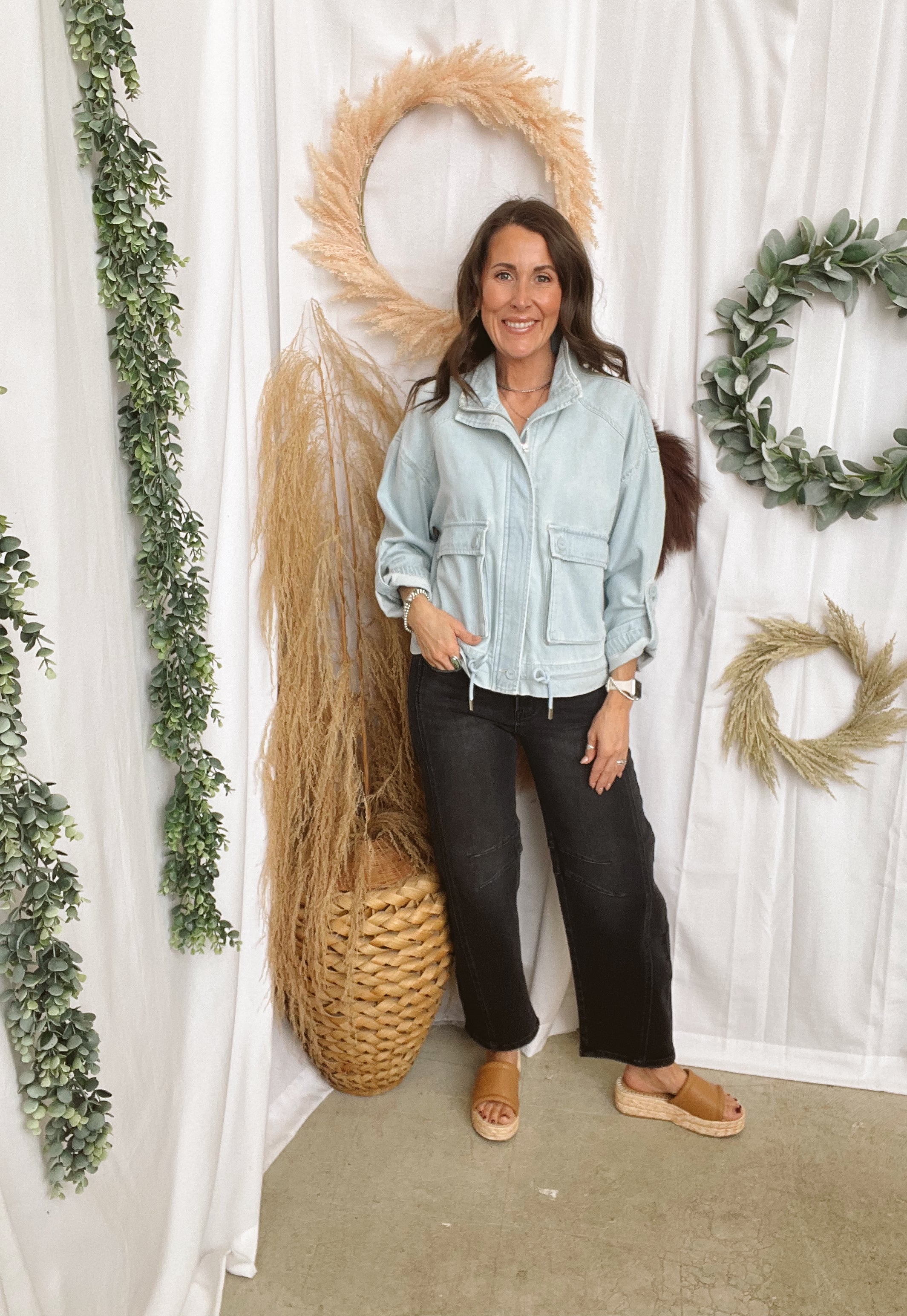 Risen Oversized Cargo Jacket-Coats & Jackets-risen-The Silo Boutique, Women's Fashion Boutique Located in Warren and Grand Forks North Dakota