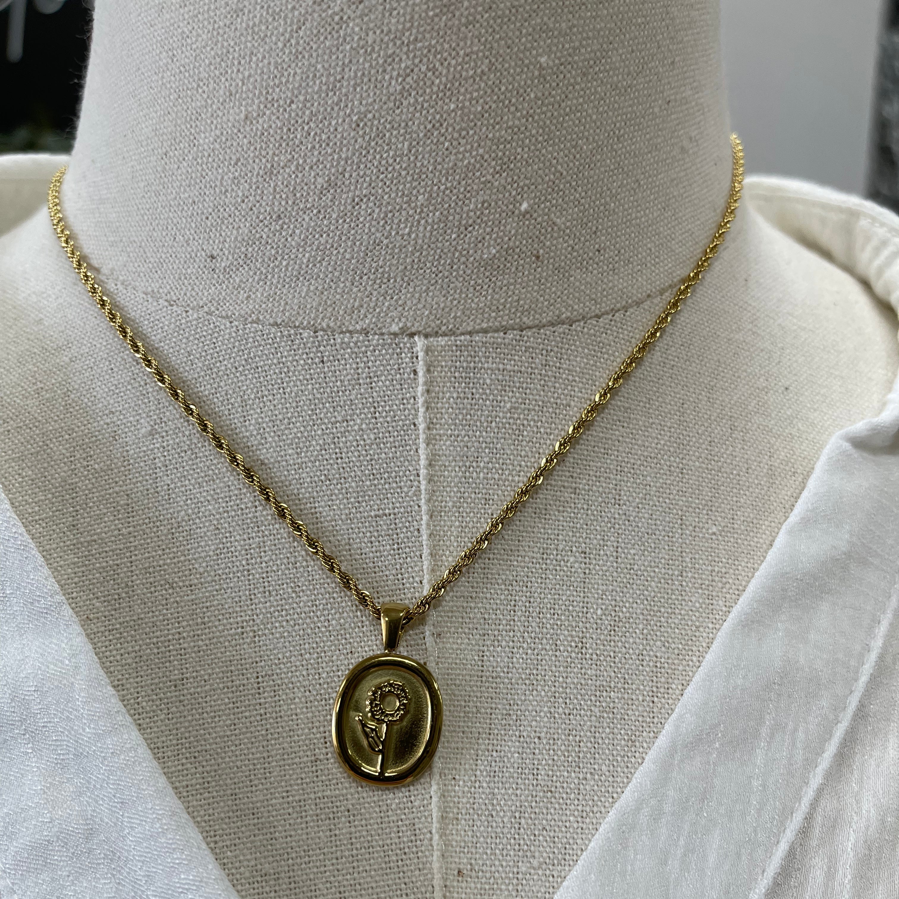Stamped Rose Gold Necklace-Necklaces-joss-The Silo Boutique, Women's Fashion Boutique Located in Warren and Grand Forks North Dakota