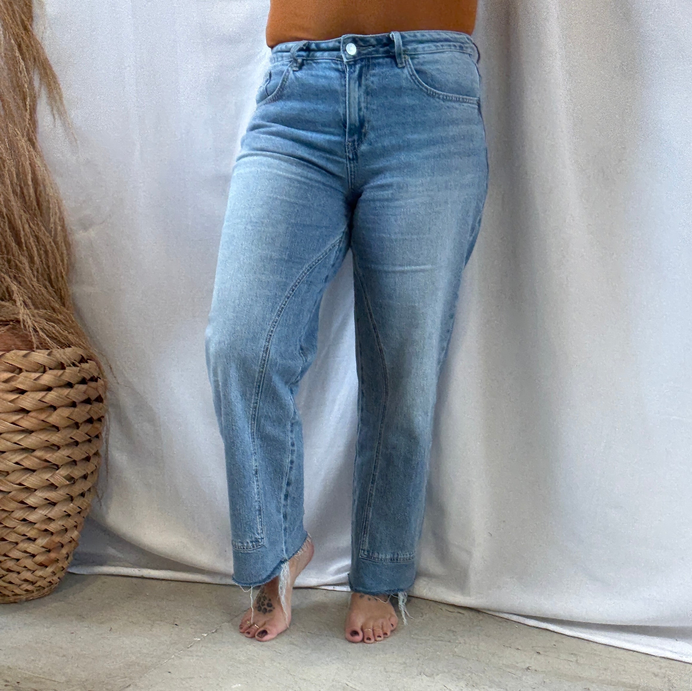 Mica Blue Lava Straight Leg Jeans-Jeans-mica-The Silo Boutique, Women's Fashion Boutique Located in Warren and Grand Forks North Dakota