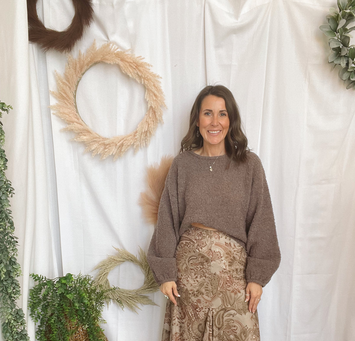 Paisley Lace Trim Layered Skirt-Skirts-blu pepper-The Silo Boutique, Women's Fashion Boutique Located in Warren and Grand Forks North Dakota