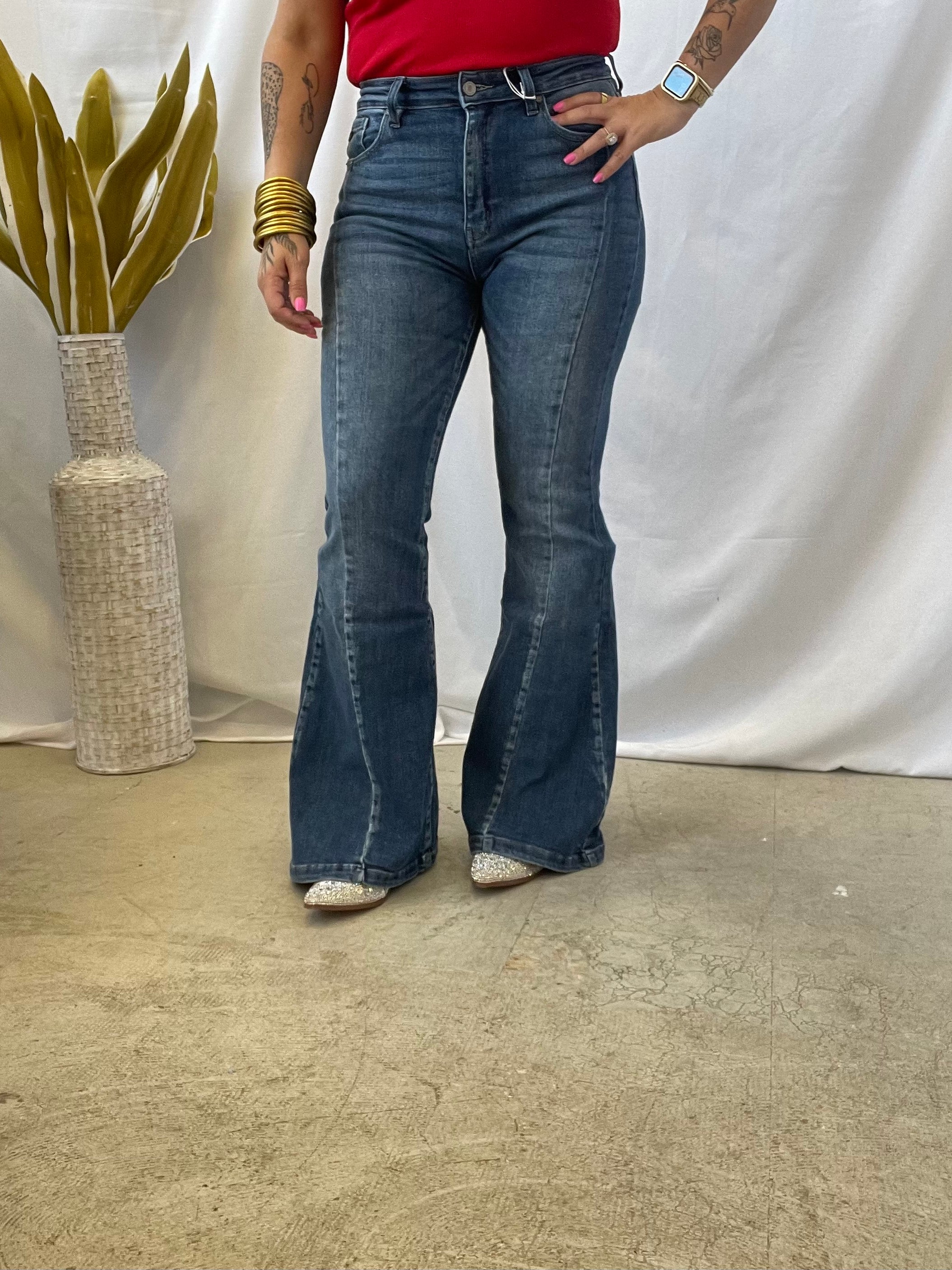 KanCan Super Flare Jeans-Final Sale-Jeans-Kancan-The Silo Boutique, Women's Fashion Boutique Located in Warren and Grand Forks North Dakota