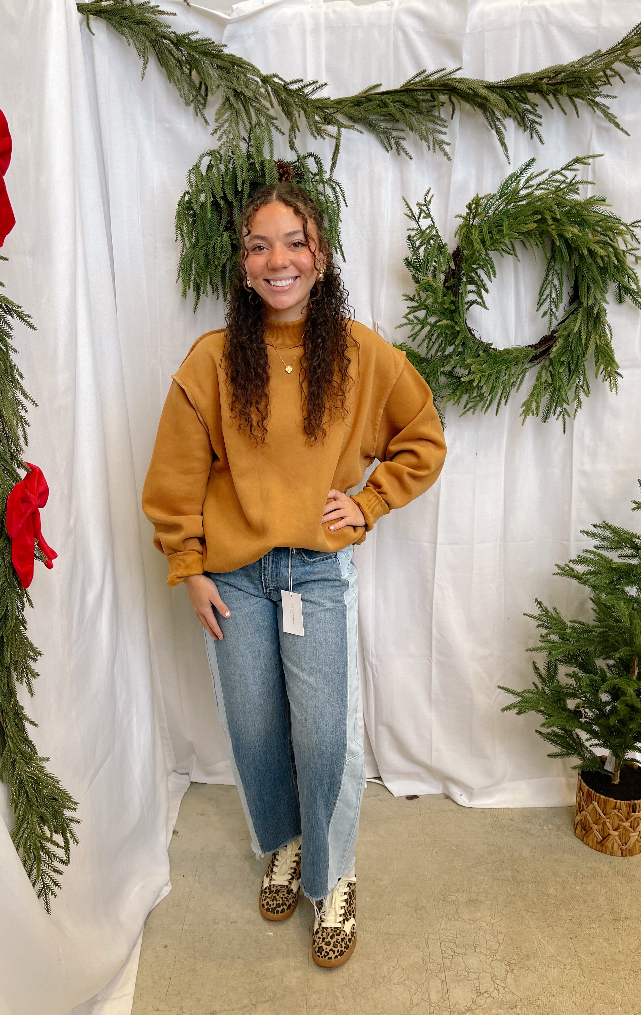 Camel Favorite Sweatshirt-Sweatshirts-bucketlist-The Silo Boutique, Women's Fashion Boutique Located in Warren and Grand Forks North Dakota