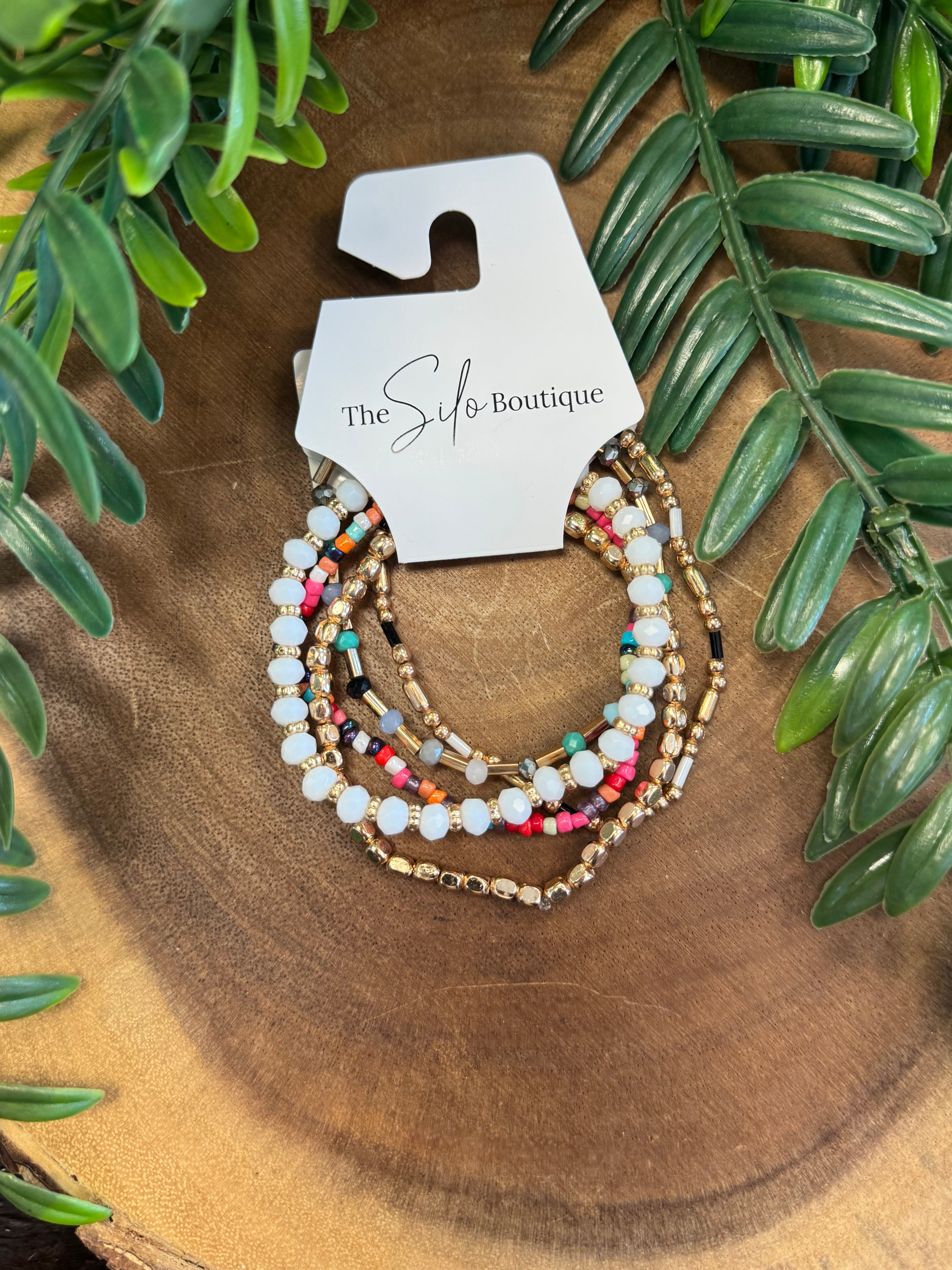 Pastel Pop Bead Bracelet Set-Bracelets-zad-The Silo Boutique, Women's Fashion Boutique Located in Warren and Grand Forks North Dakota