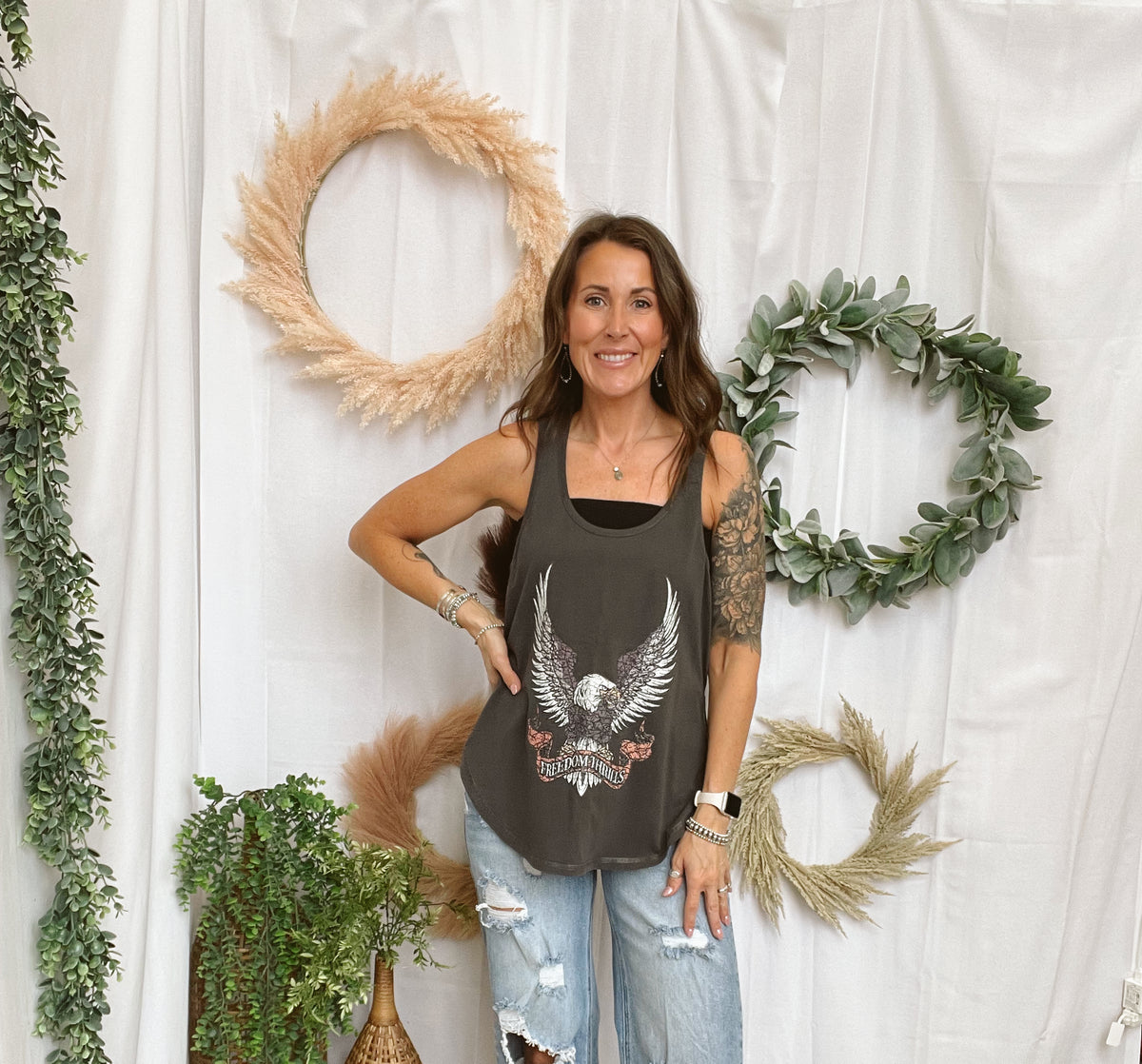 Blakeley Drew Distressed Dad Jeans-Jeans-risen-The Silo Boutique, Women's Fashion Boutique Located in Warren and Grand Forks North Dakota