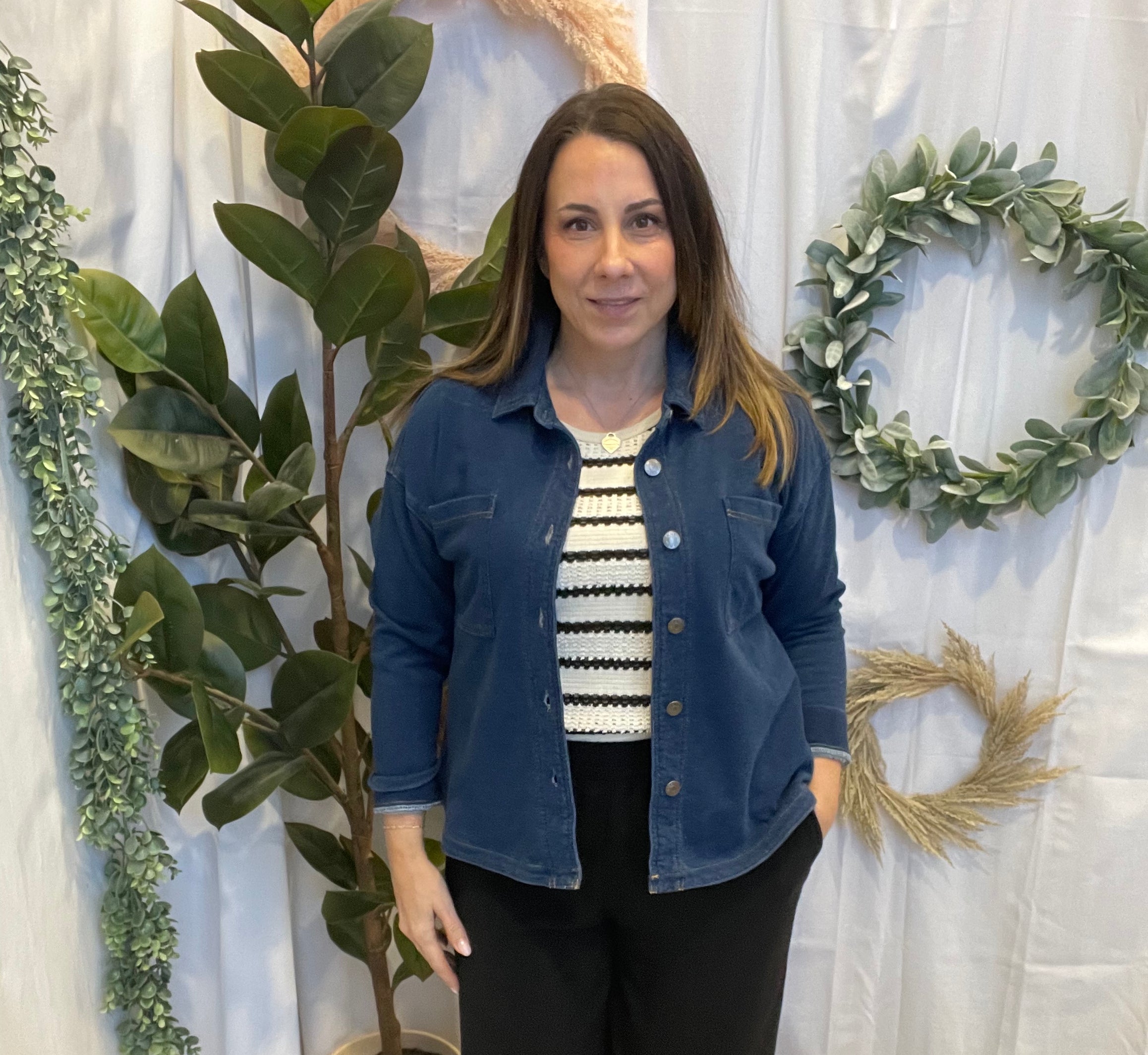 Be Cool Denim Soft Shacket-Shackets-be cool-The Silo Boutique, Women's Fashion Boutique Located in Warren and Grand Forks North Dakota