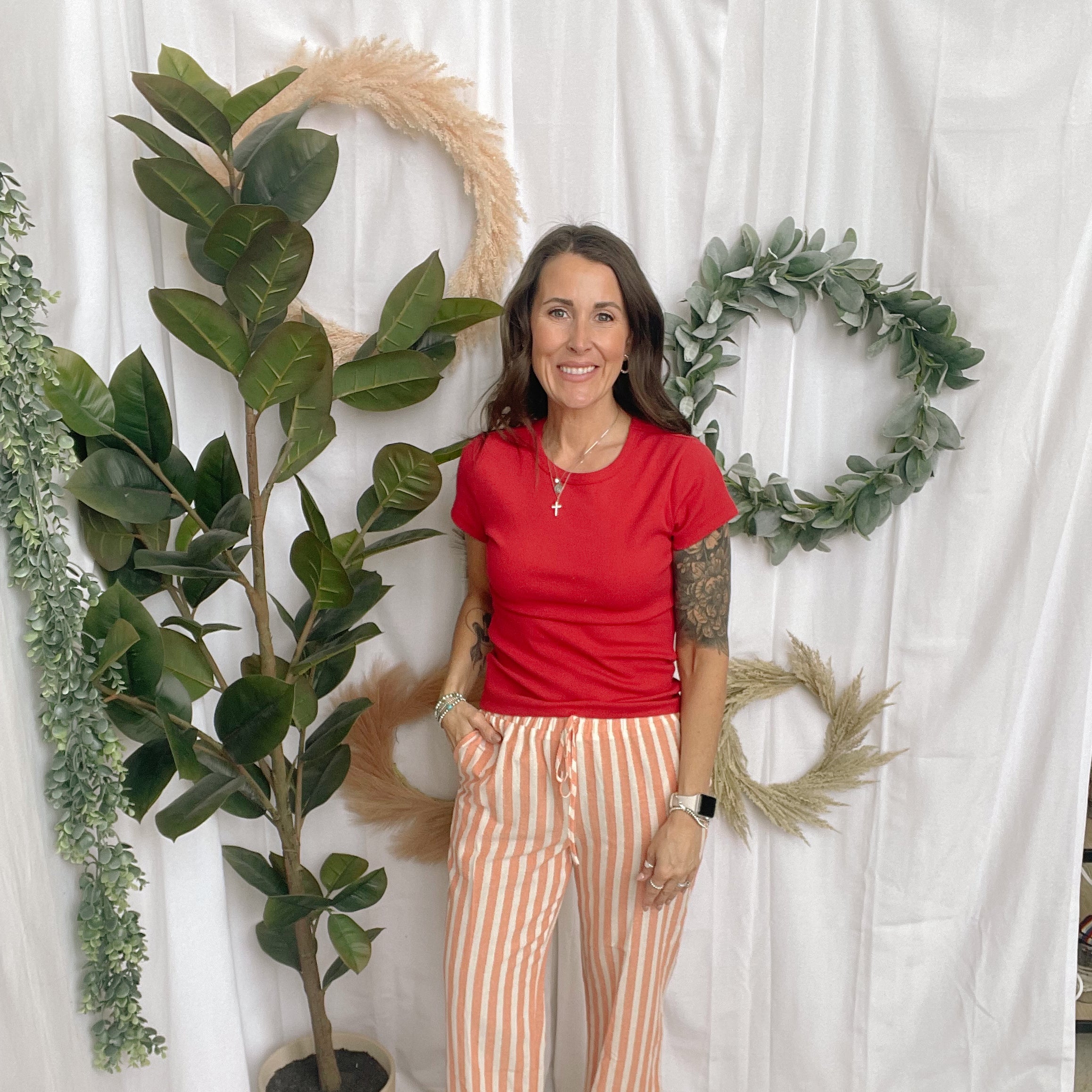 Zoey Basic Ribbed Top-Red-Short Sleeve Tops-hyfve-The Silo Boutique, Women's Fashion Boutique Located in Warren and Grand Forks North Dakota