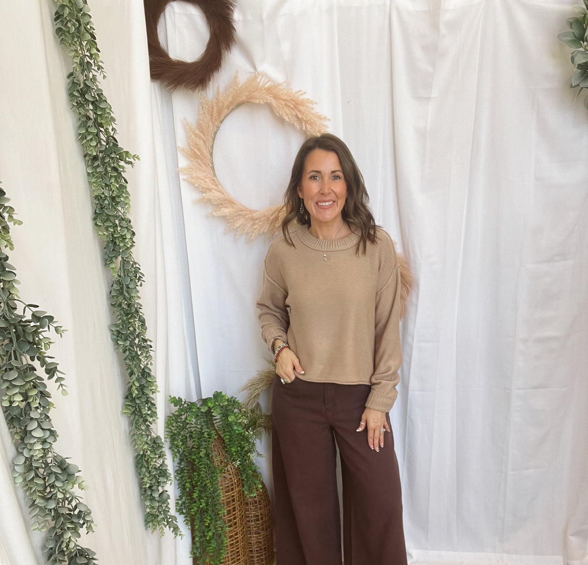Zara Knit Sweater-Taupe-Long Sleeve Tops-hyfve-The Silo Boutique, Women's Fashion Boutique Located in Warren and Grand Forks North Dakota