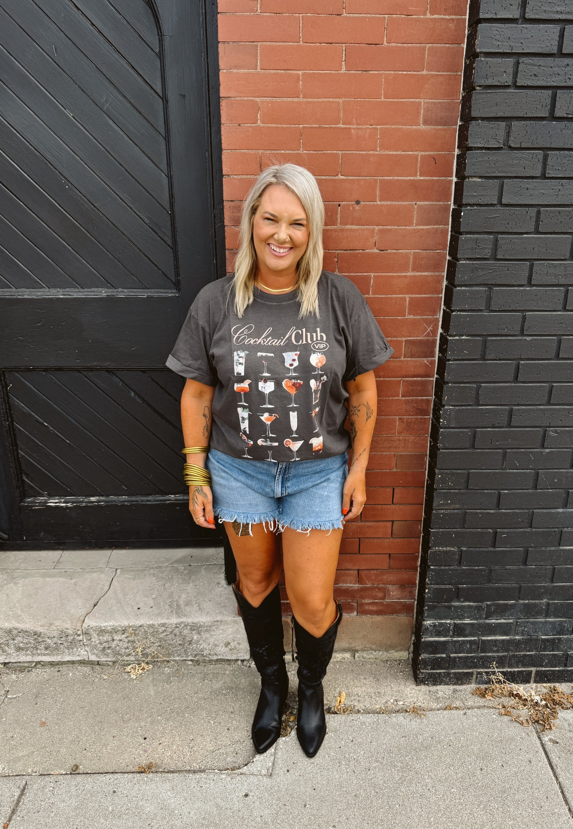 Girl Dangerous Cocktail Club Tee-Final Sale-Graphic Tees-girl dangerous-The Silo Boutique, Women's Fashion Boutique Located in Warren and Grand Forks North Dakota