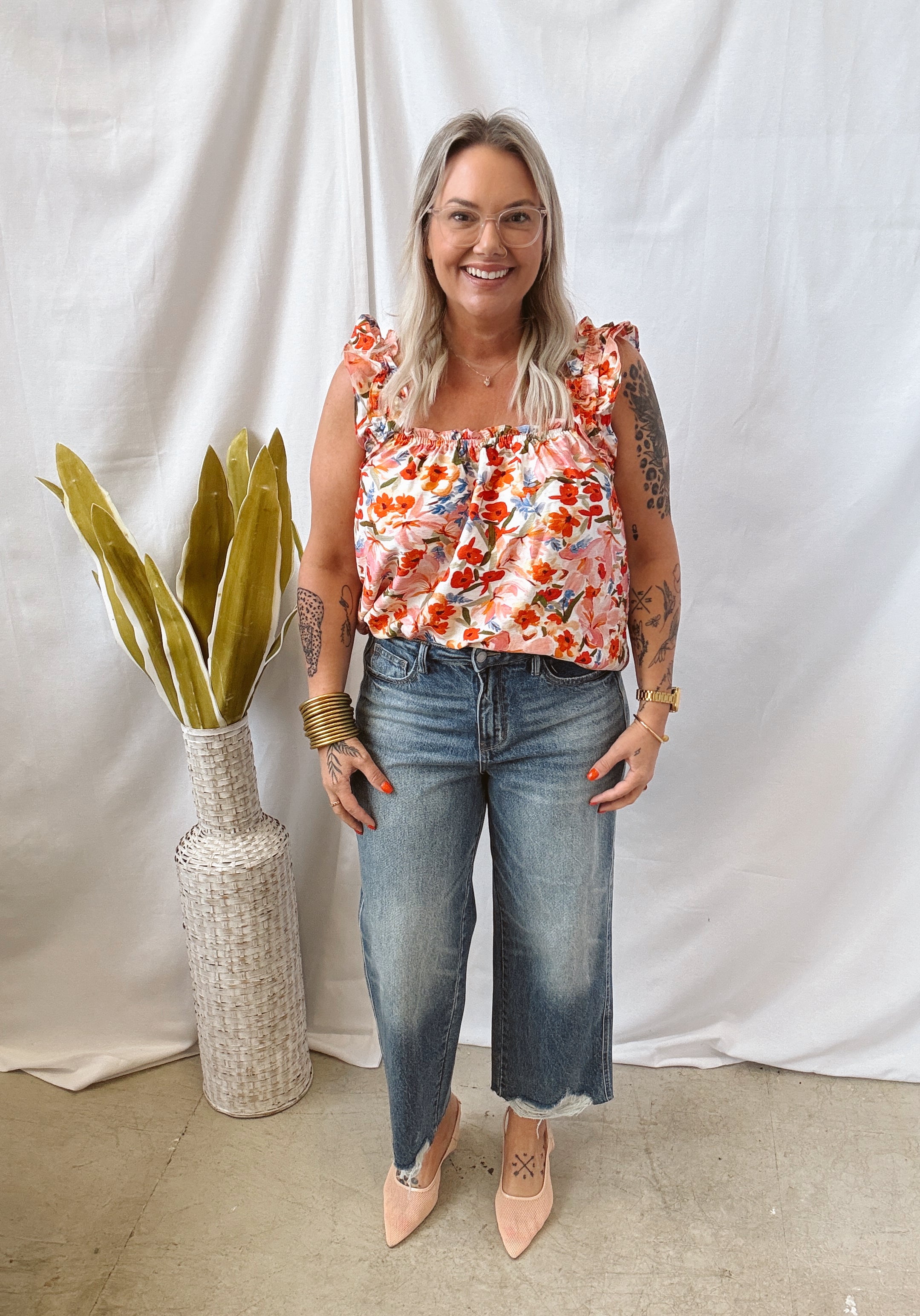 Judy Blue Magic Destroy Hem Crop Jeans-Final Sale-Jeans-judy blue-The Silo Boutique, Women's Fashion Boutique Located in Warren and Grand Forks North Dakota
