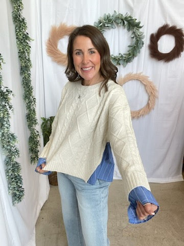 By Together Cele Twofer Sweater-Sweaters-by together-The Silo Boutique, Women's Fashion Boutique Located in Warren and Grand Forks North Dakota