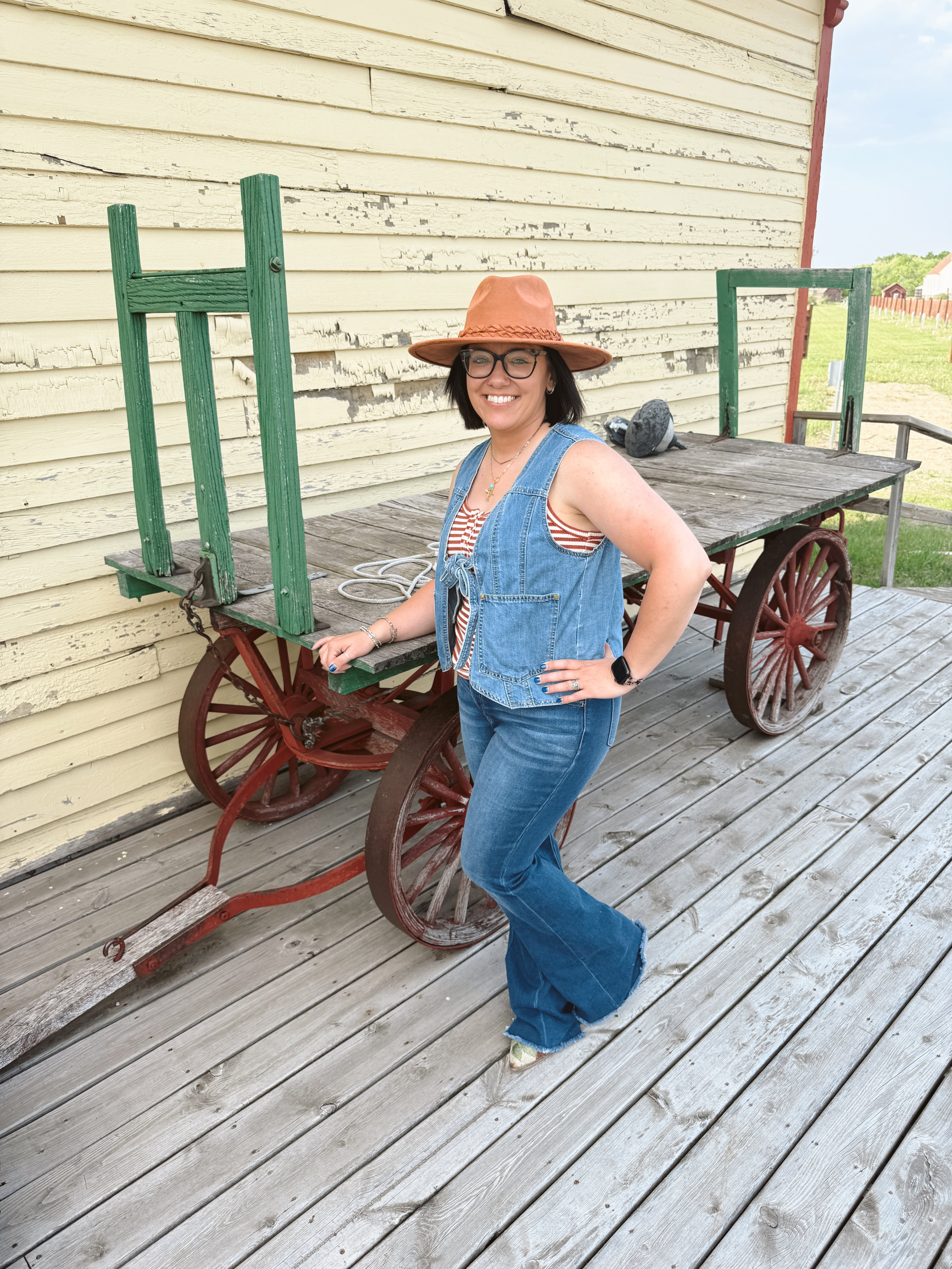 The Tie Front Denim Vest-Vests-listicle-The Silo Boutique, Women's Fashion Boutique Located in Warren and Grand Forks North Dakota