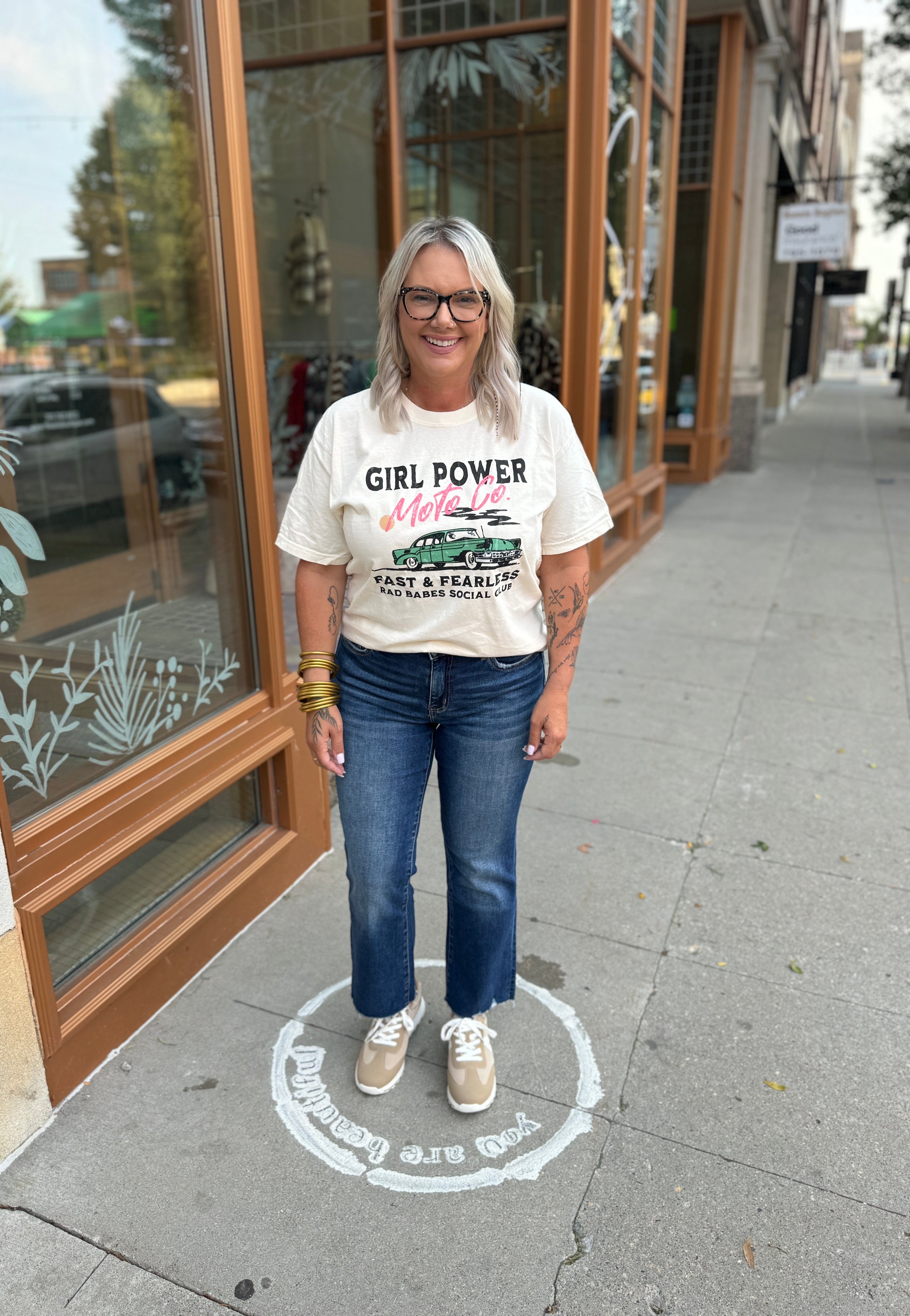 Girl Power Moto Co Graphic Tee-Graphic Tees-lucy + co-The Silo Boutique, Women's Fashion Boutique Located in Warren and Grand Forks North Dakota