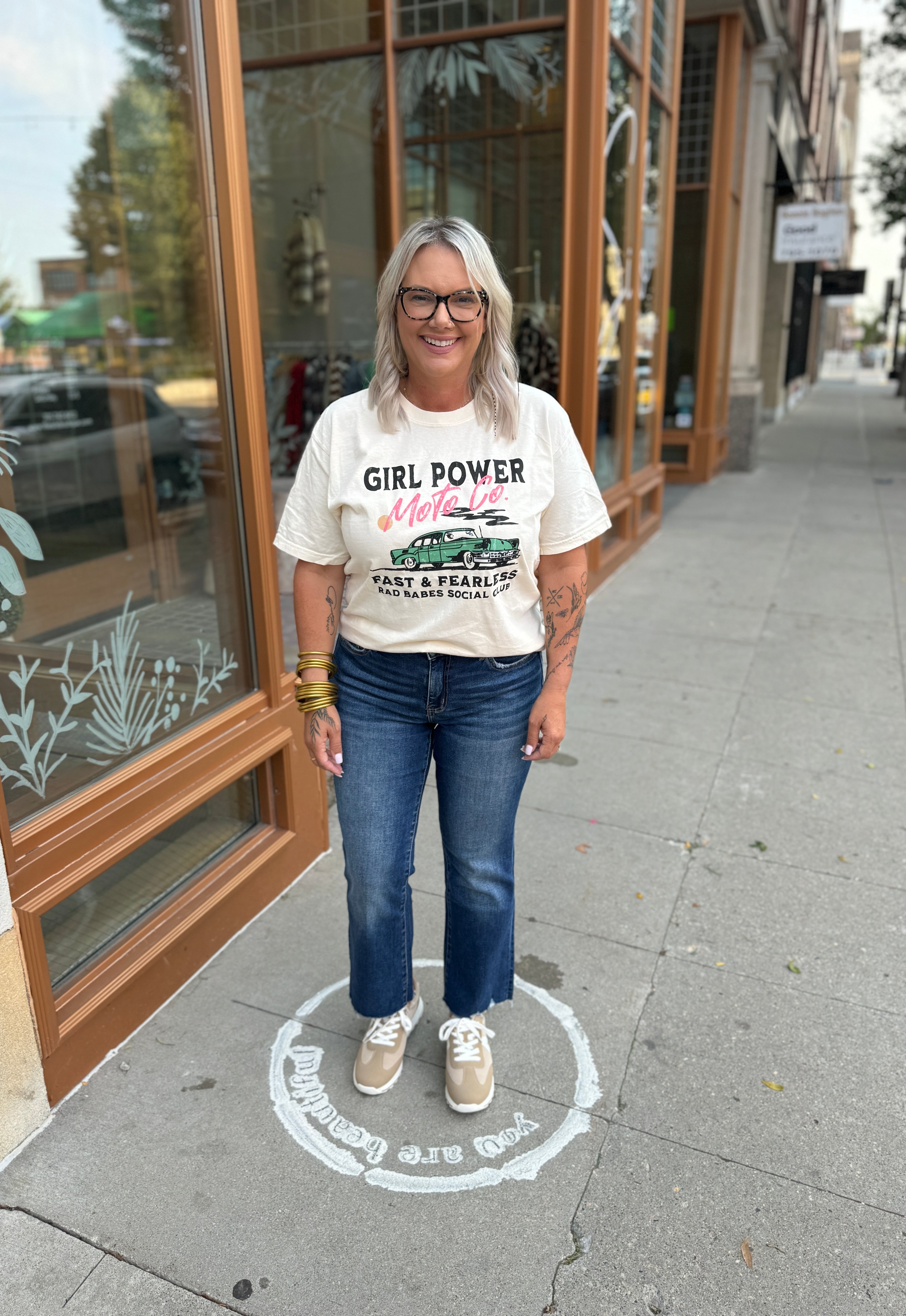 Girl Power Moto Co Graphic Tee-Graphic Tees-lucy + co-The Silo Boutique, Women's Fashion Boutique Located in Warren and Grand Forks North Dakota