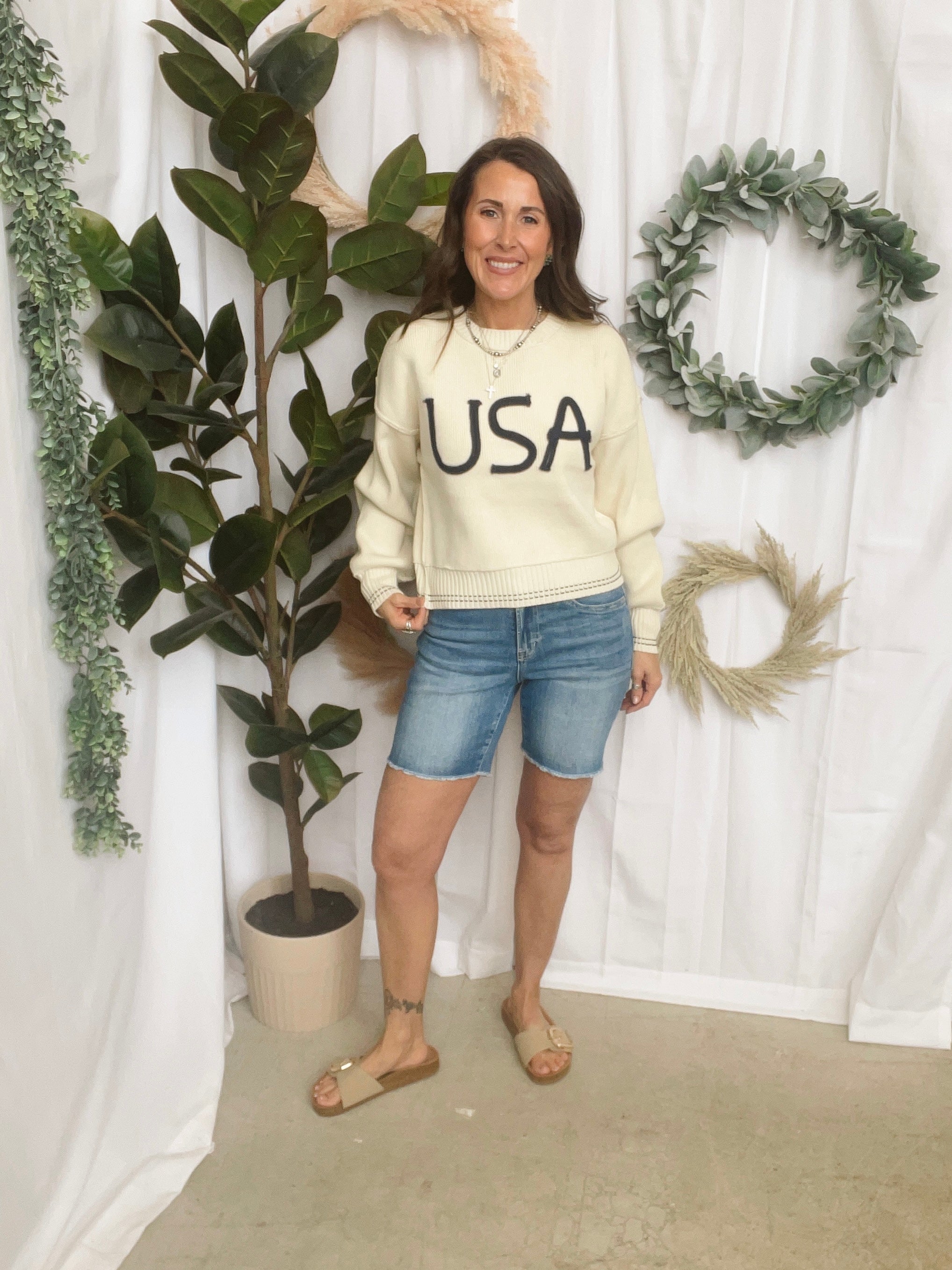 Mica Ruinart Midi Shorts-Shorts-mica-The Silo Boutique, Women's Fashion Boutique Located in Warren and Grand Forks North Dakota