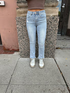 Mica Dodgers Blue Crop Jeans-Final Sale-Jeans-mica-The Silo Boutique, Women's Fashion Boutique Located in Warren and Grand Forks North Dakota