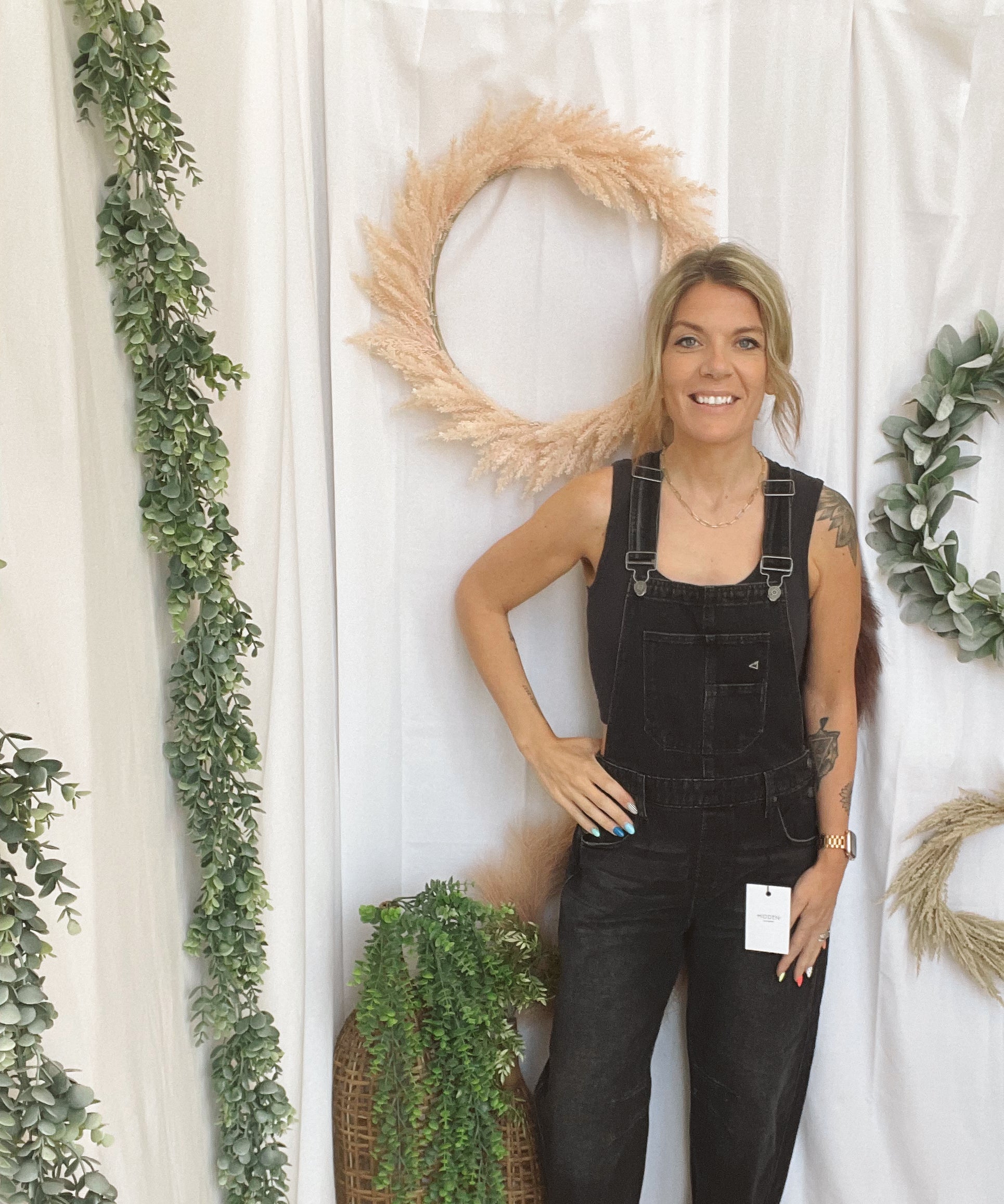 Hidden Barrel Overalls-Black-overalls-Hidden-The Silo Boutique, Women's Fashion Boutique Located in Warren and Grand Forks North Dakota