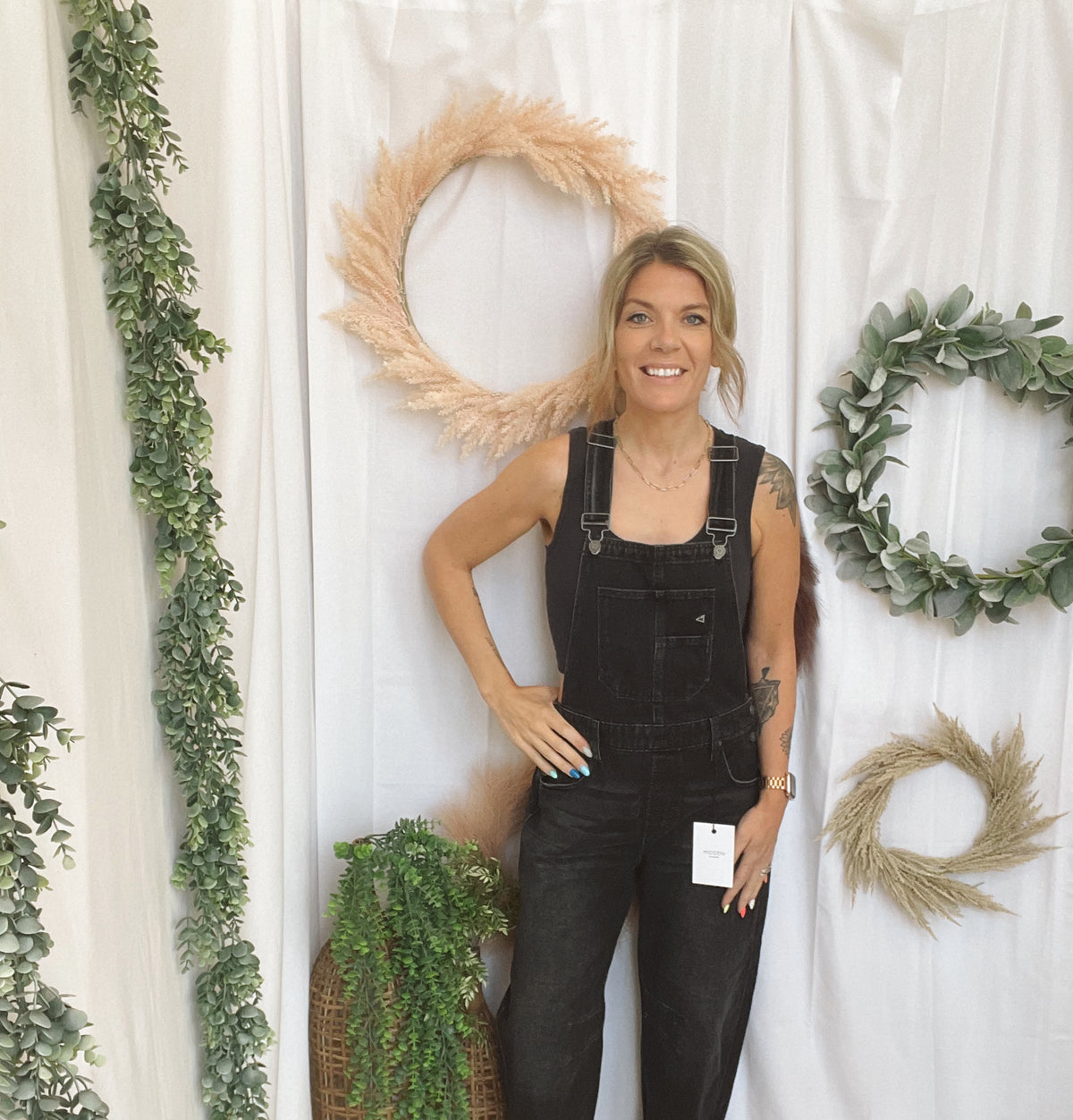 Hidden Barrel Overalls-Black-overalls-Hidden-The Silo Boutique, Women's Fashion Boutique Located in Warren and Grand Forks North Dakota