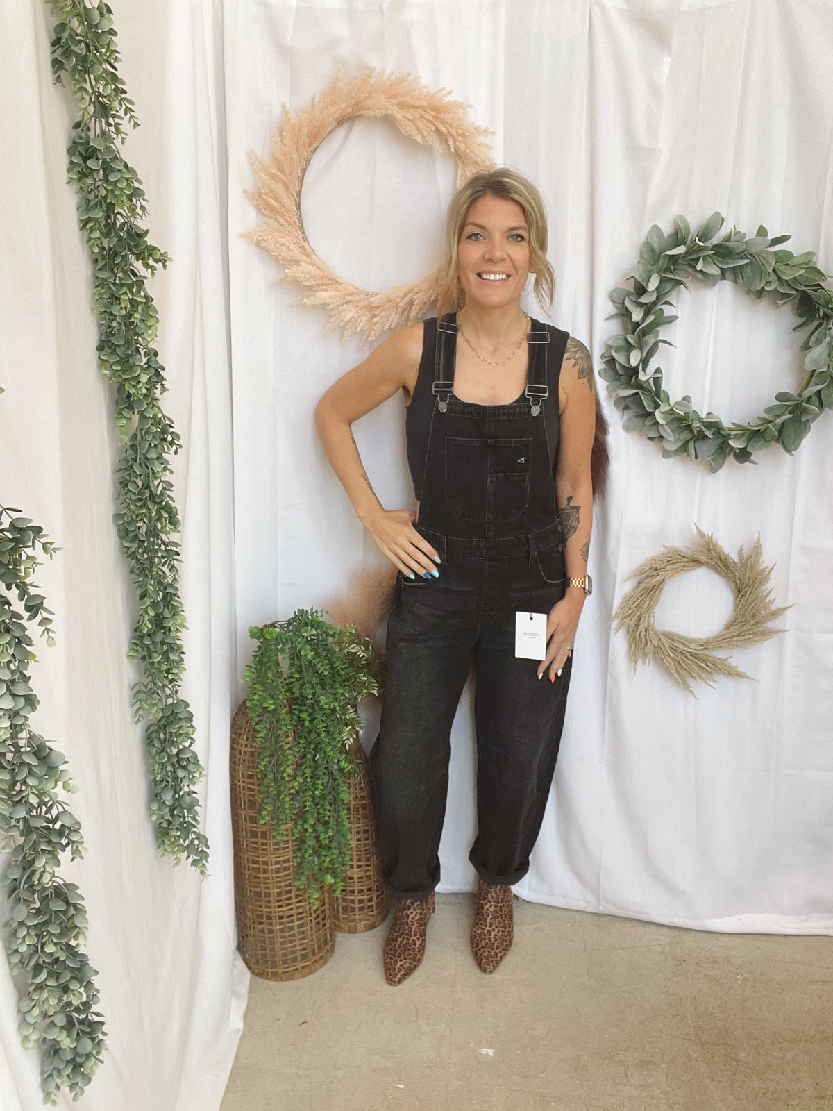 Hidden Barrel Overalls-Black-overalls-Hidden-The Silo Boutique, Women's Fashion Boutique Located in Warren and Grand Forks North Dakota