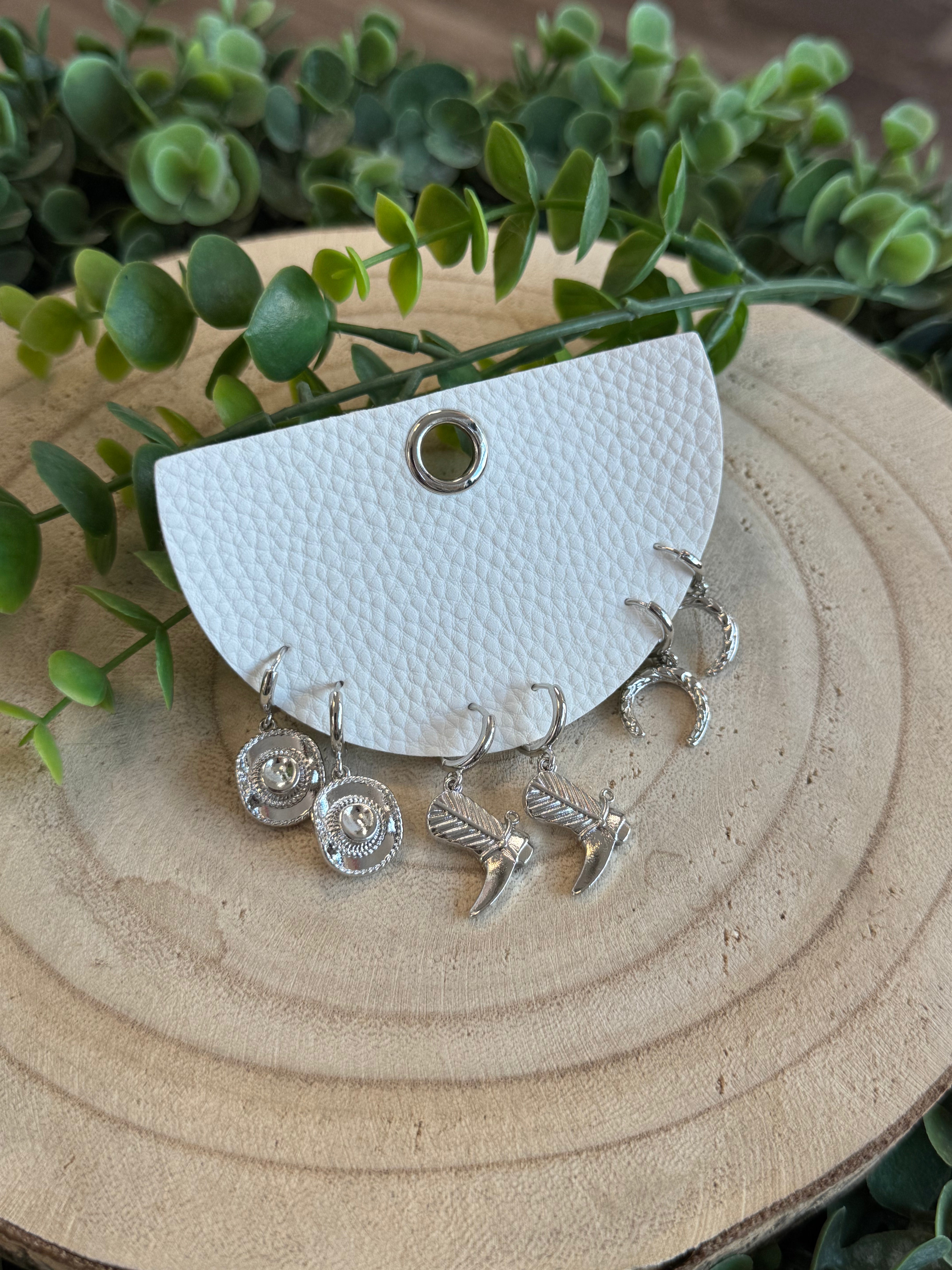 3 Pair Giddy Up Earrings-Earrings-Fame-The Silo Boutique, Women's Fashion Boutique Located in Warren and Grand Forks North Dakota