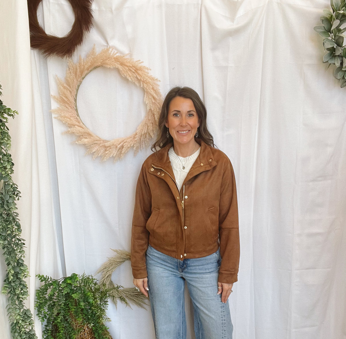 Quinn Suede Jacket-Camel-Coats & Jackets-hyfve-The Silo Boutique, Women's Fashion Boutique Located in Warren and Grand Forks North Dakota