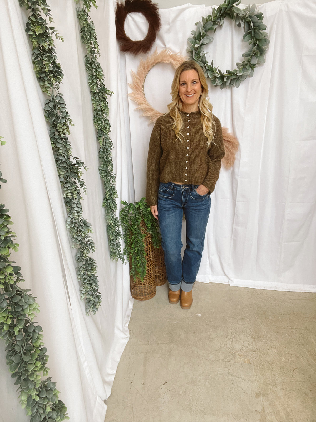 Muse Becca Cardigan-Brown-Sweaters-miou muse-The Silo Boutique, Women's Fashion Boutique Located in Warren and Grand Forks North Dakota