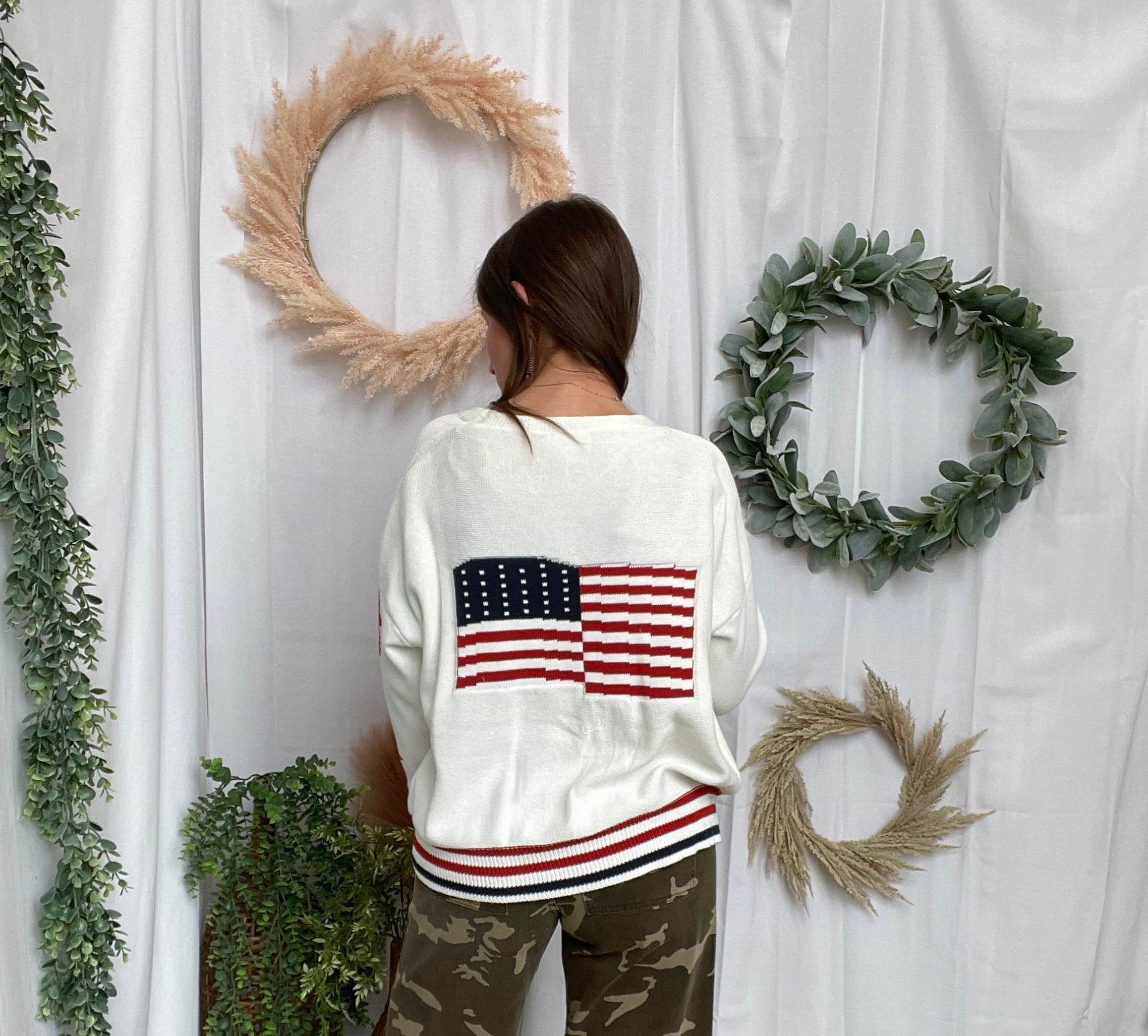 The Patriotic Cardigan-Cardigans-eesome-The Silo Boutique, Women's Fashion Boutique Located in Warren and Grand Forks North Dakota