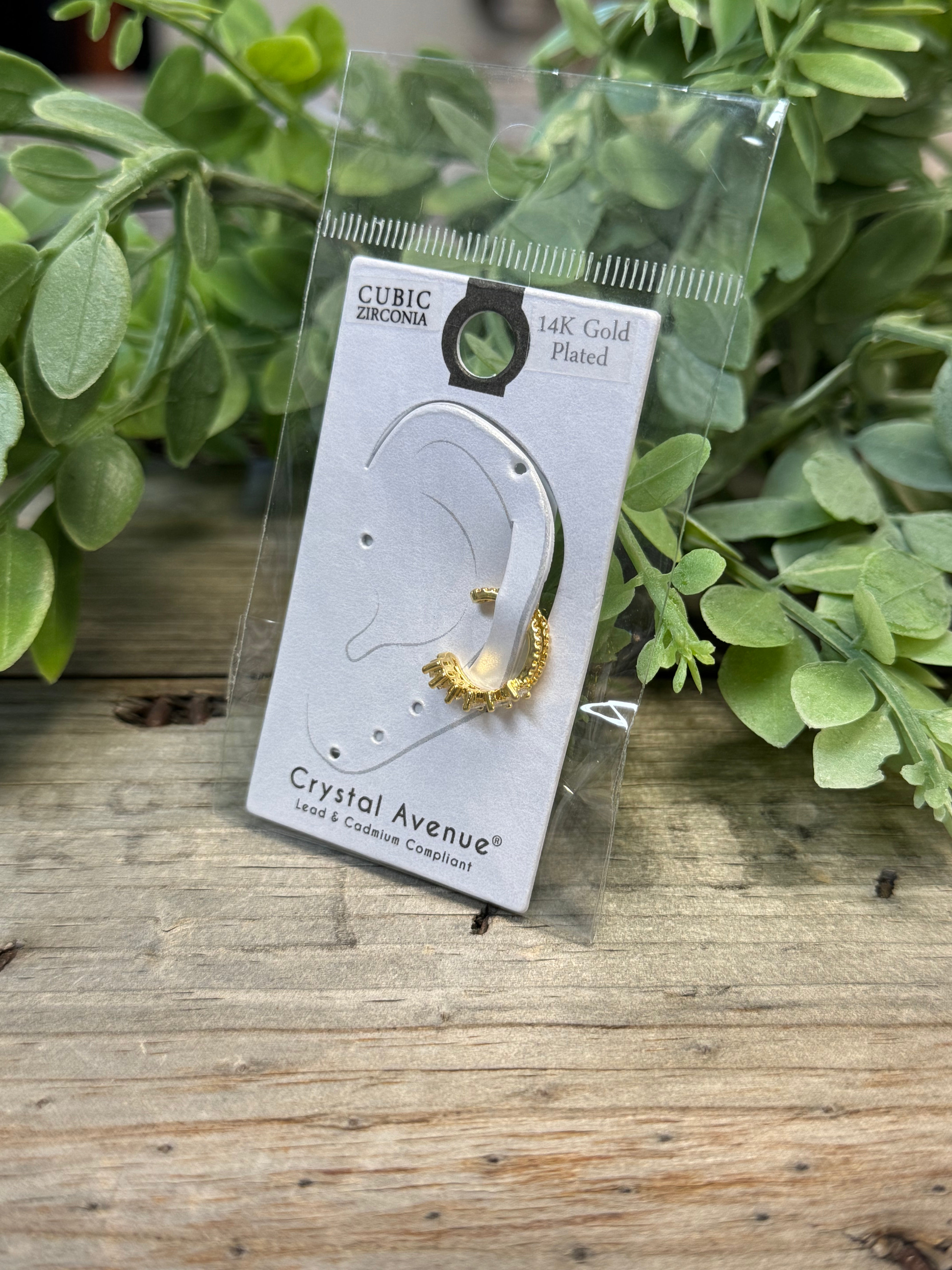 Burst Pave Ear Cuff-Earrings-Dallas Market-The Silo Boutique, Women's Fashion Boutique Located in Warren and Grand Forks North Dakota