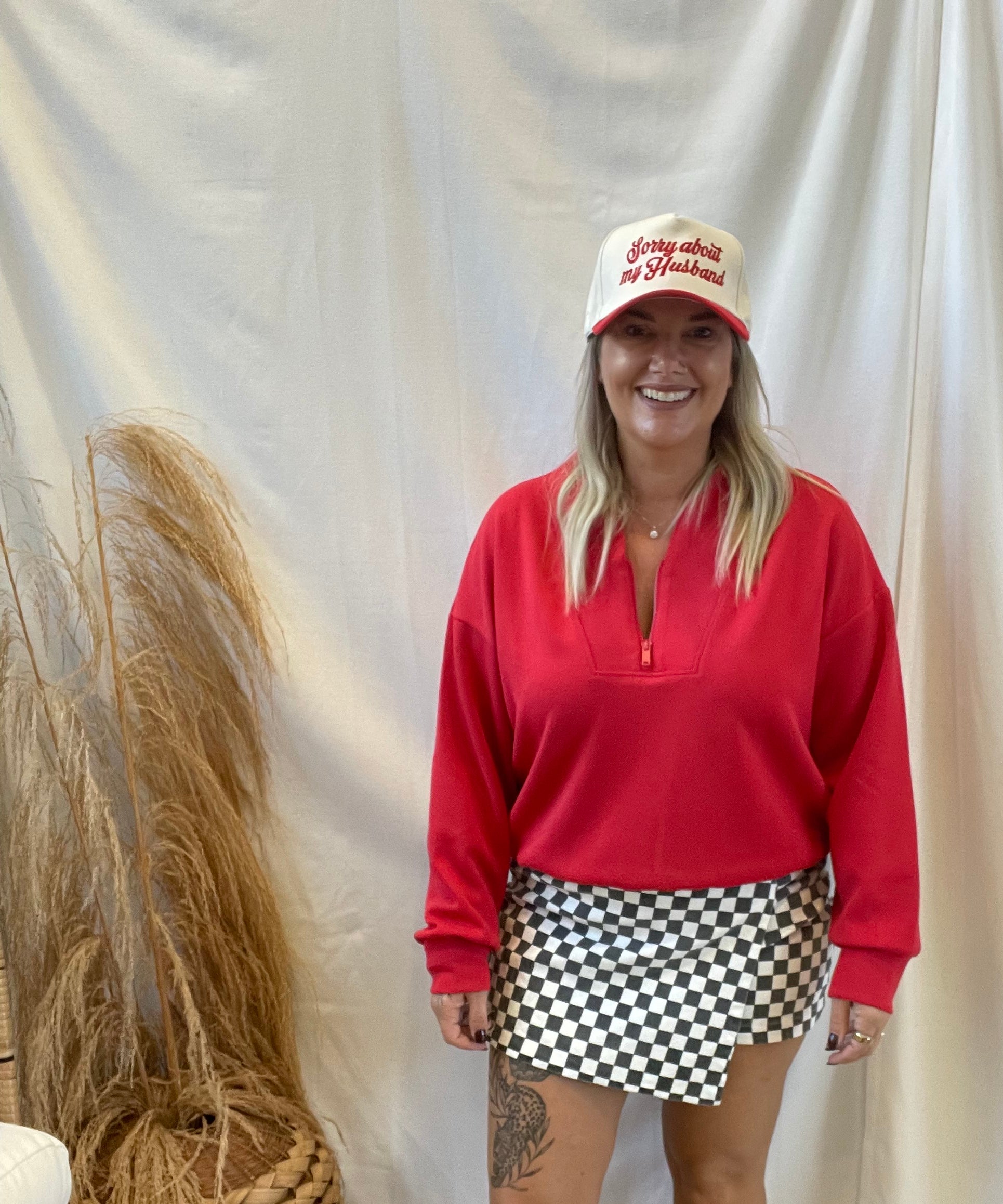 Black and White Check Skort-Shorts-mittoshop-The Silo Boutique, Women's Fashion Boutique Located in Warren and Grand Forks North Dakota