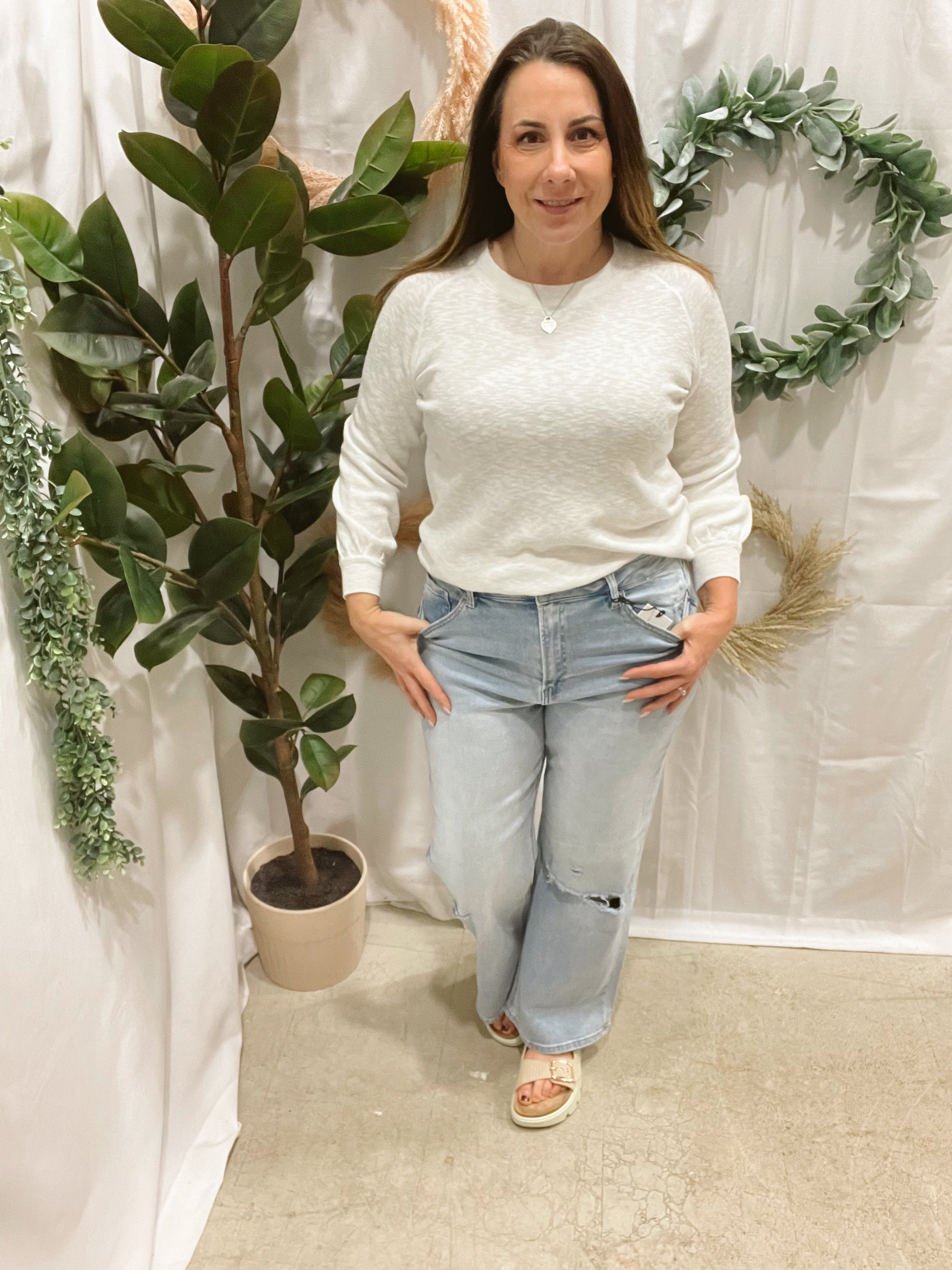 Be Cool Bailey Sweater-Ivory-Sweaters-be cool-The Silo Boutique, Women's Fashion Boutique Located in Warren and Grand Forks North Dakota