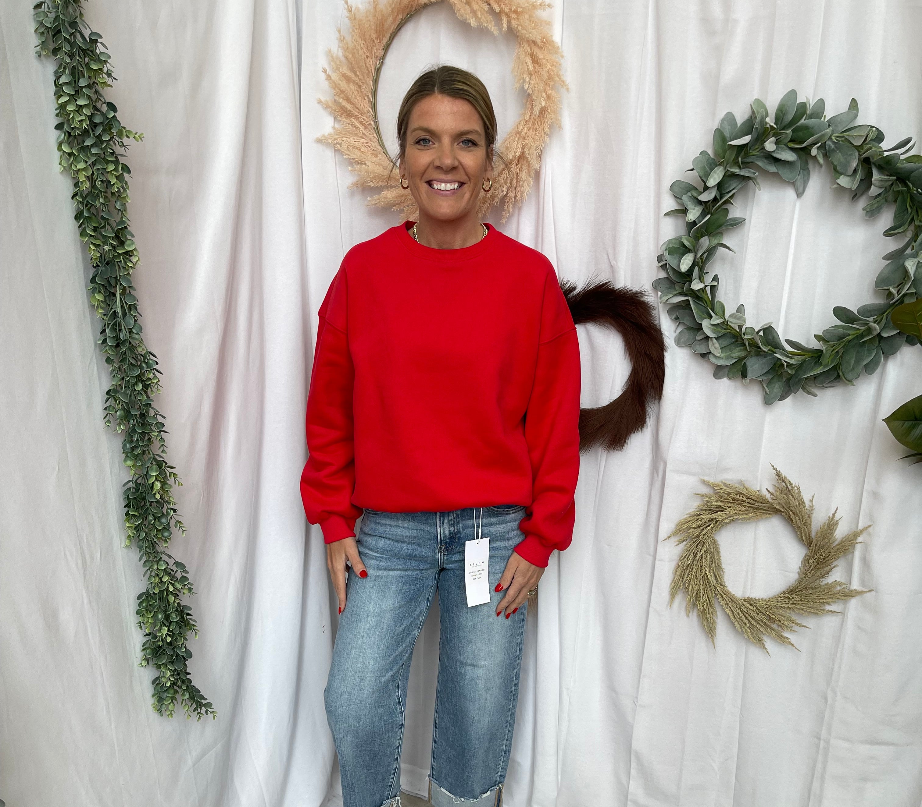 Risen Cuffed Boyfriend Jeans-Jeans-risen-The Silo Boutique, Women's Fashion Boutique Located in Warren and Grand Forks North Dakota