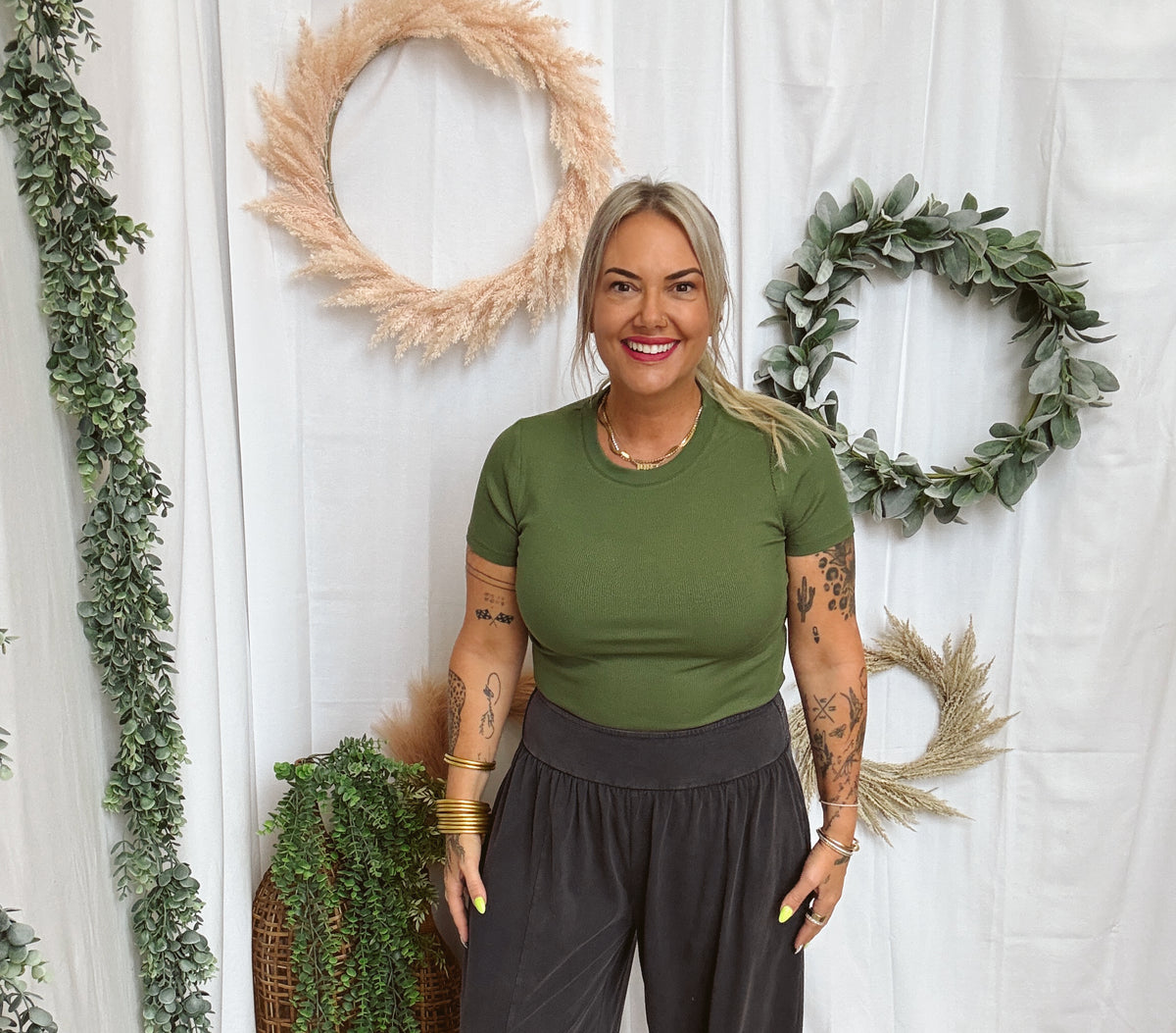 Easy Mineral Washed Pants-Ash Black-Pants-eesome-The Silo Boutique, Women's Fashion Boutique Located in Warren and Grand Forks North Dakota