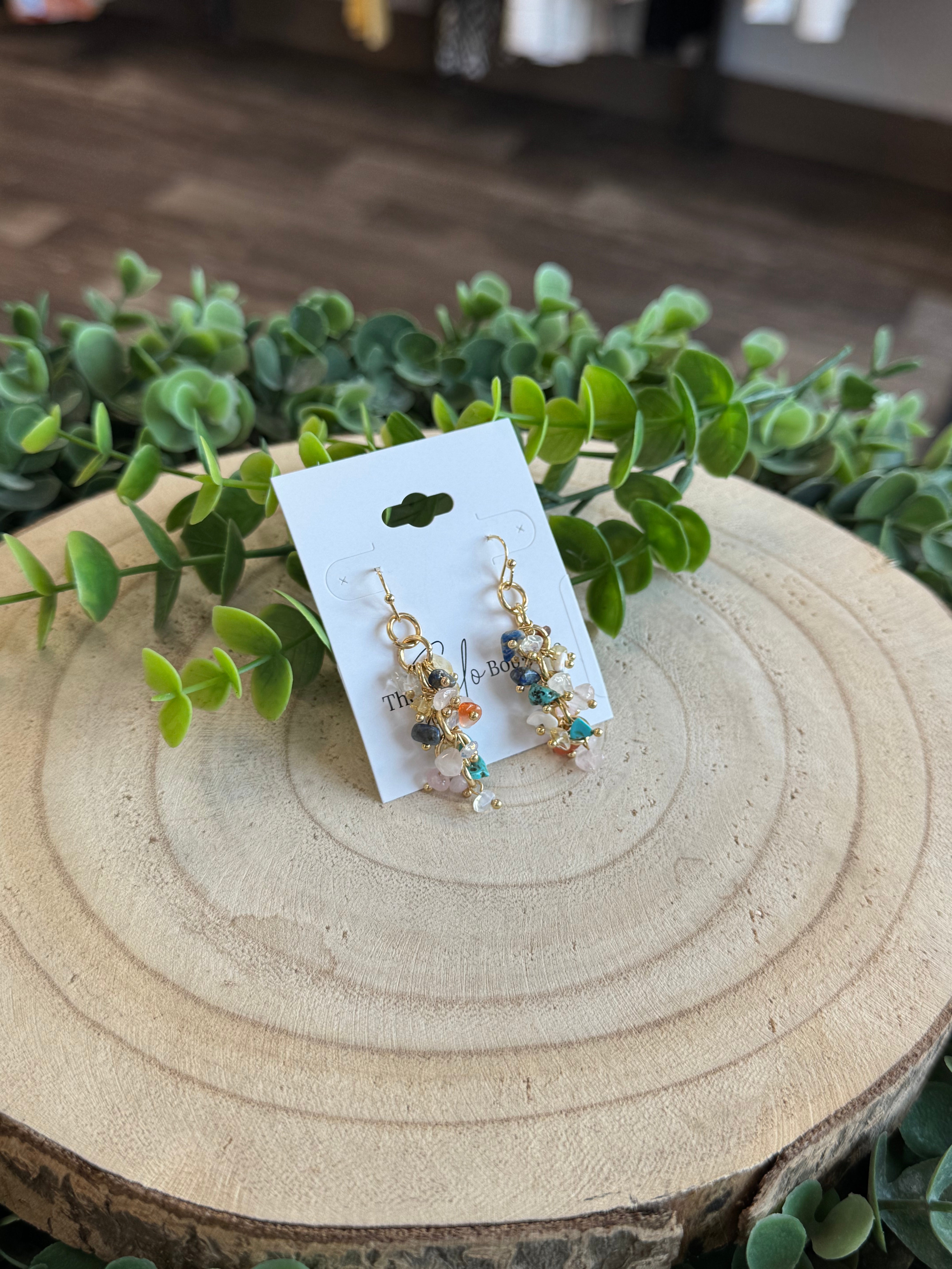 Beaded Fringe Earrings-Earrings-Fame-The Silo Boutique, Women's Fashion Boutique Located in Warren and Grand Forks North Dakota