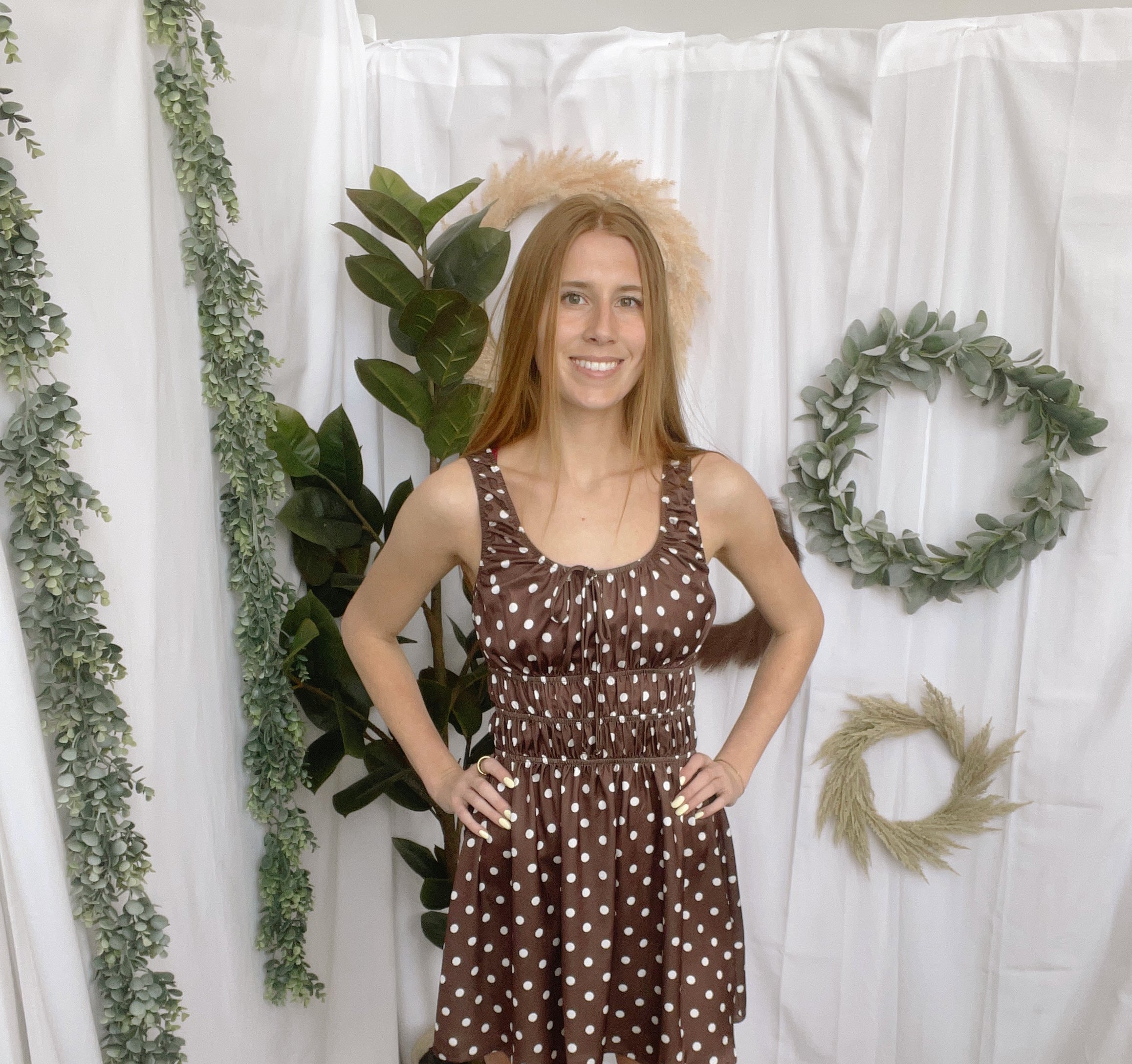 Polka Dot Brown Dress-Dresses-hyfve-The Silo Boutique, Women's Fashion Boutique Located in Warren and Grand Forks North Dakota