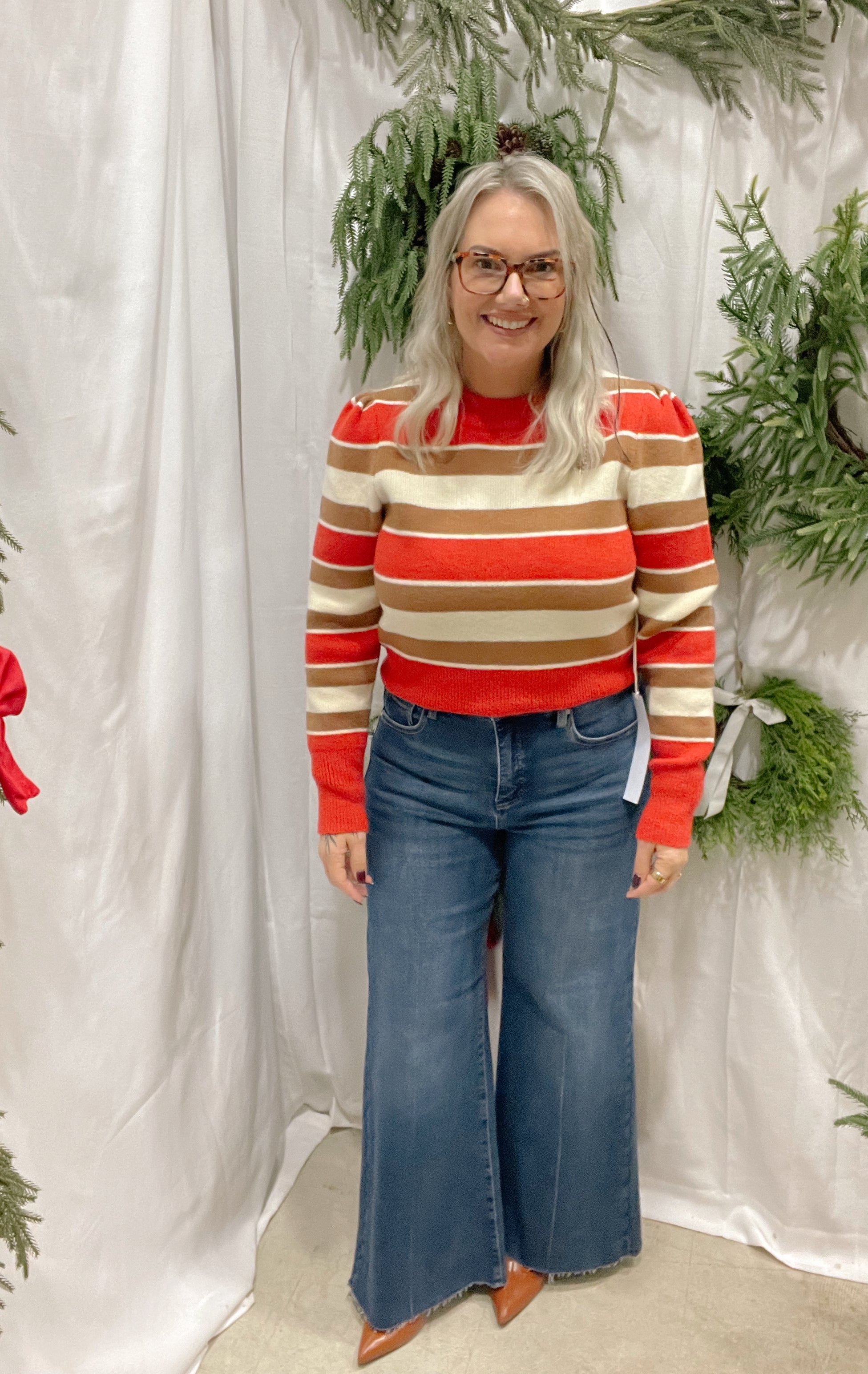 Risen Wide Leg Palazzo Jeans-Jeans-risen-The Silo Boutique, Women's Fashion Boutique Located in Warren and Grand Forks North Dakota