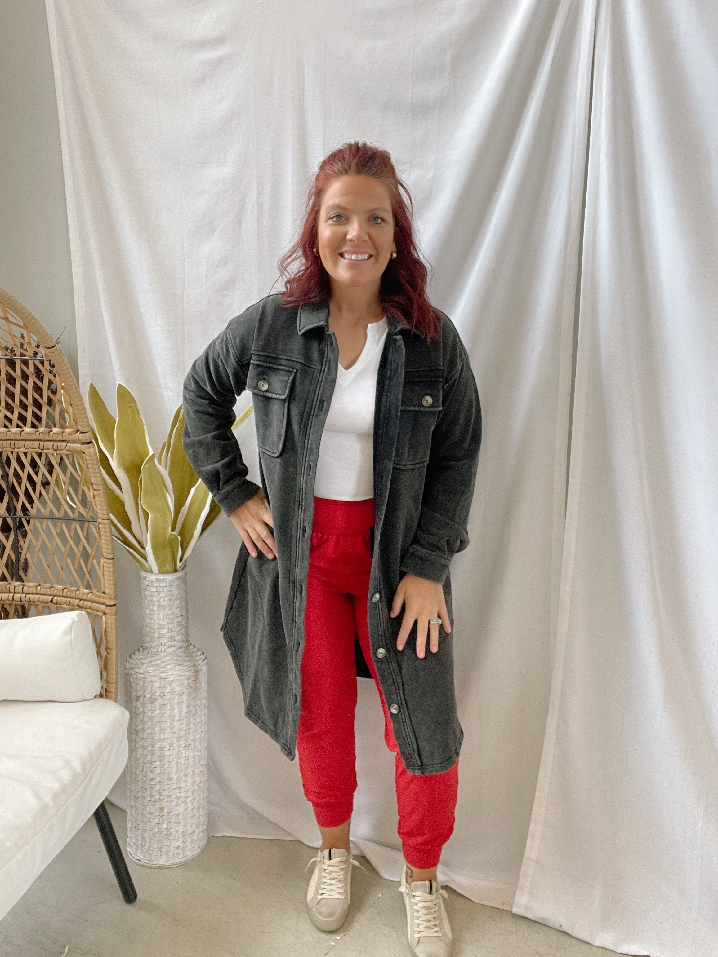 True Red Soft Jogger Pants-Final Sale-joggers-rae mode-The Silo Boutique, Women's Fashion Boutique Located in Warren and Grand Forks North Dakota