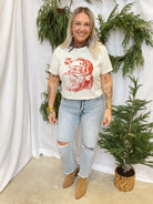 Corporate Collar-Navy Christmas-Short Sleeve Tops-Summer Tees-The Silo Boutique, Women's Fashion Boutique Located in Warren and Grand Forks North Dakota
