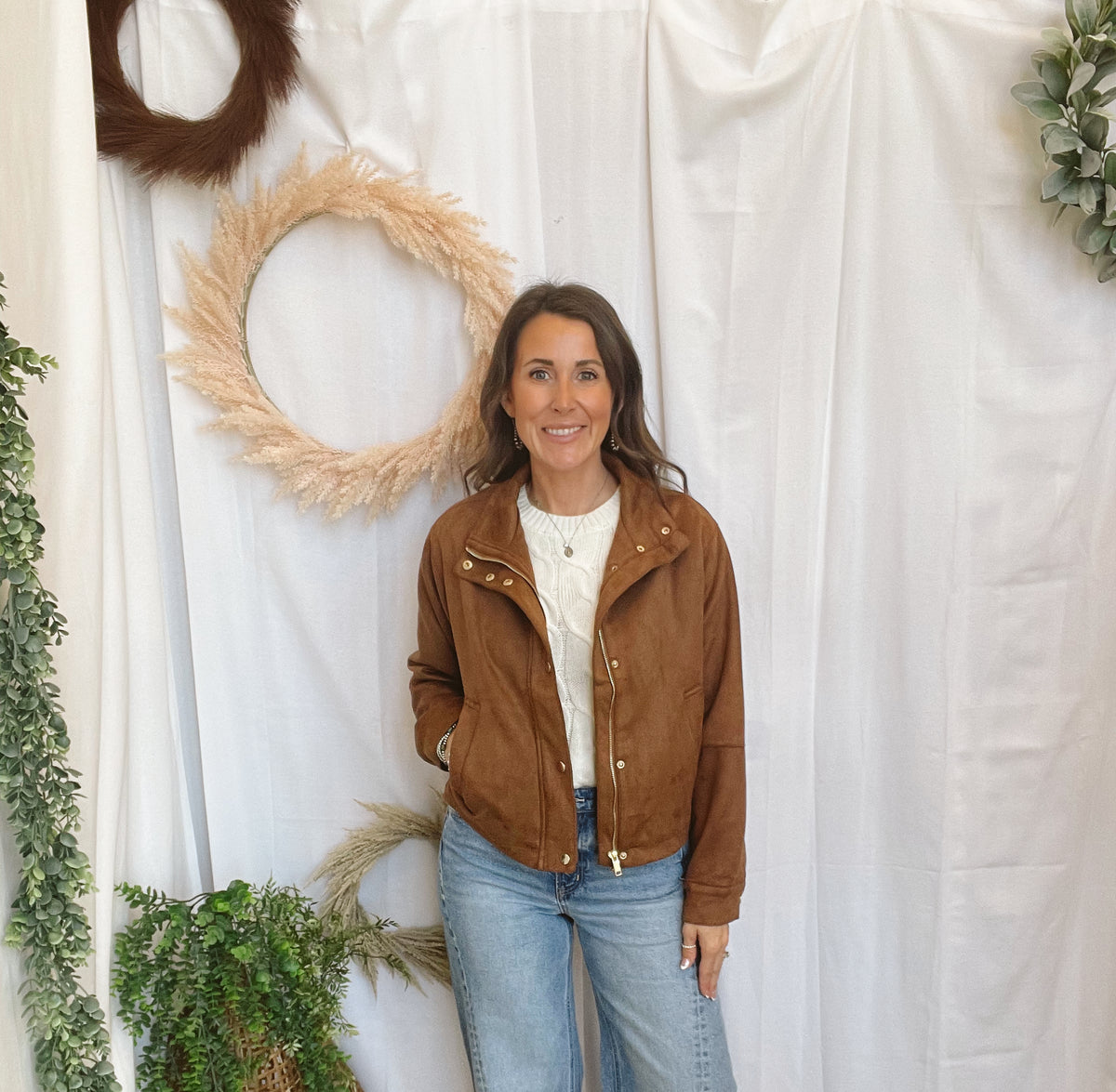 Quinn Suede Jacket-Camel-Coats & Jackets-hyfve-The Silo Boutique, Women's Fashion Boutique Located in Warren and Grand Forks North Dakota