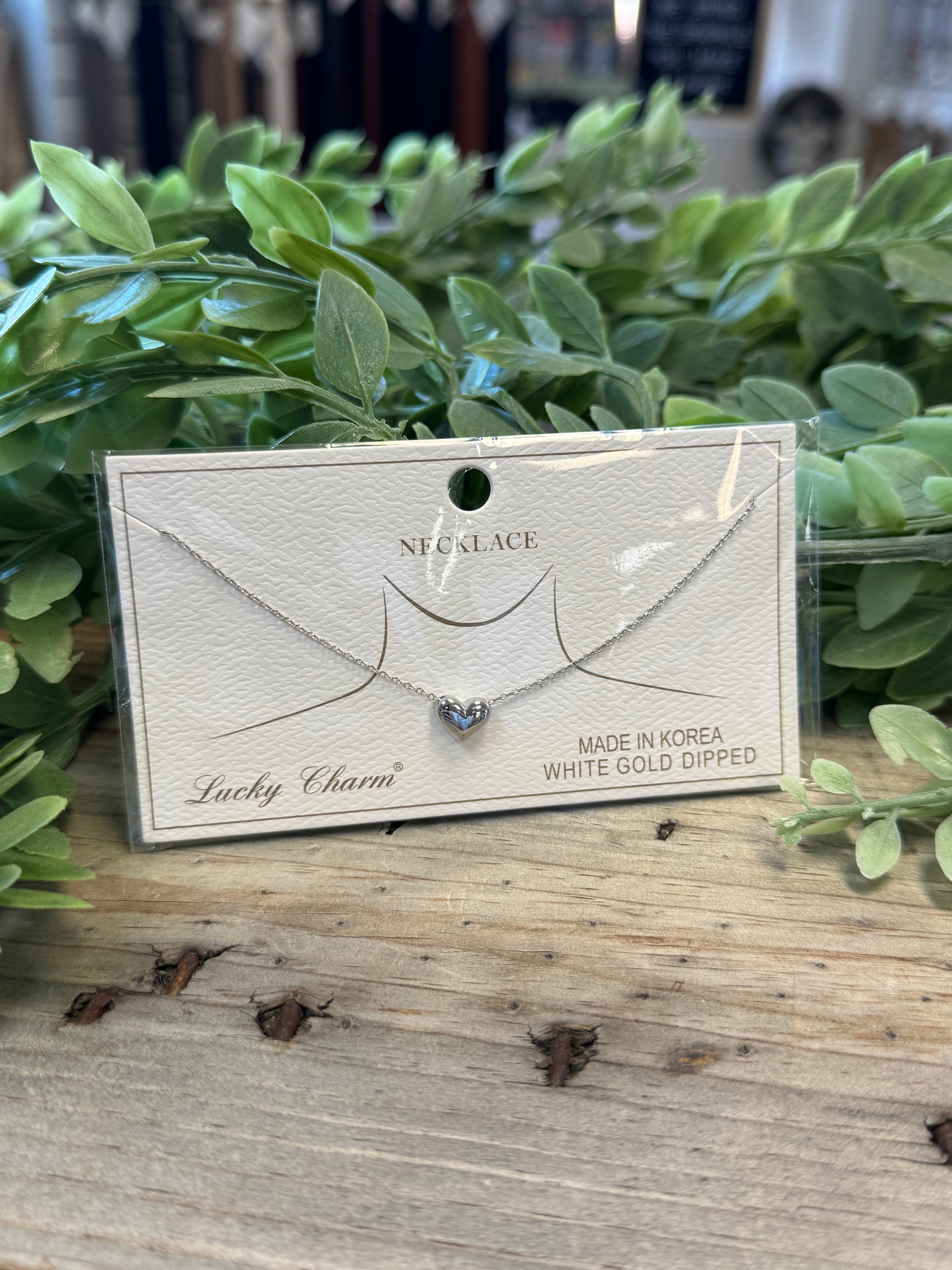 Silver Bubble Heart Necklace-Necklaces-2unic-The Silo Boutique, Women's Fashion Boutique Located in Warren and Grand Forks North Dakota