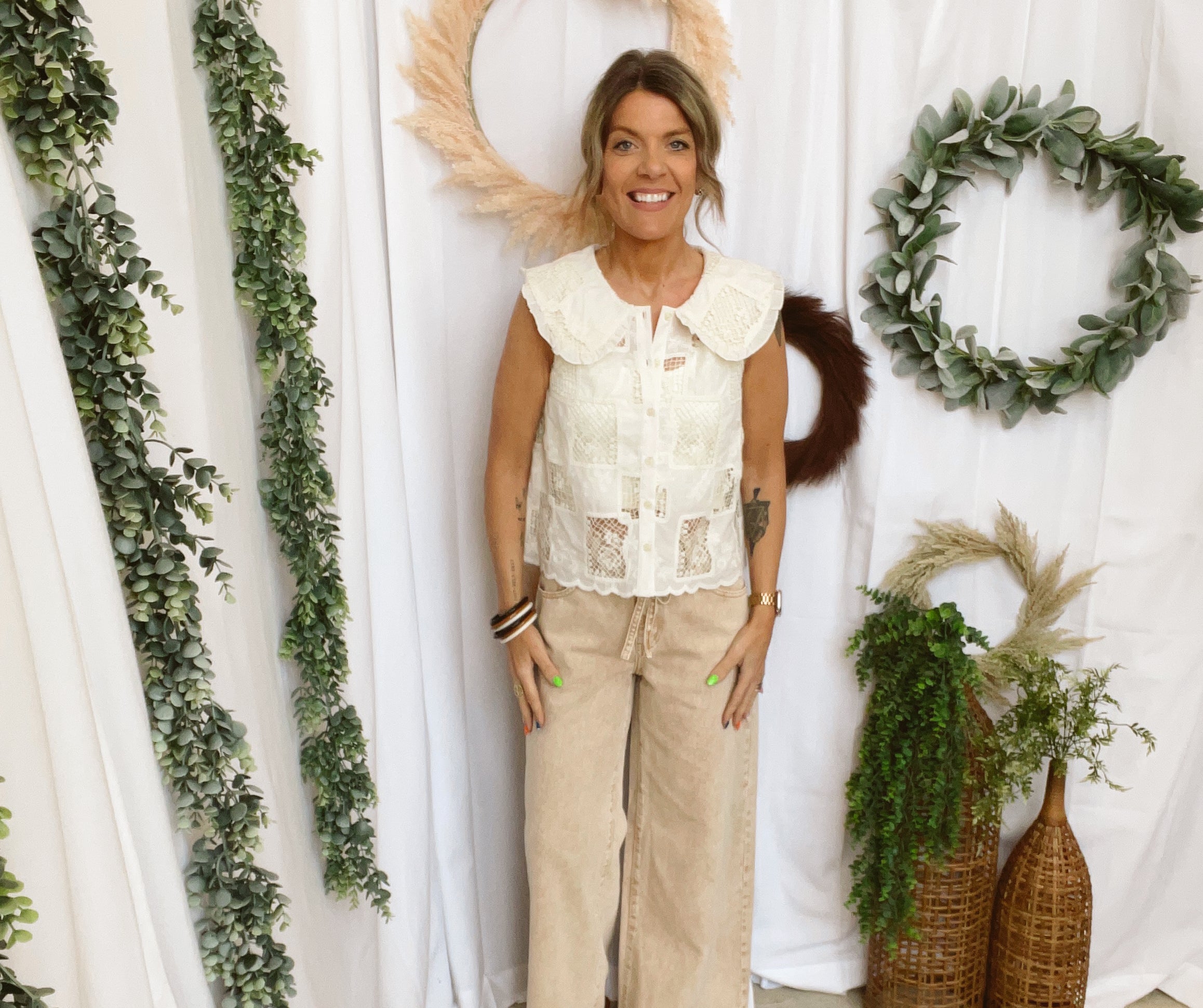 Beige Washed Color Jeans-Jeans-miou muse-The Silo Boutique, Women's Fashion Boutique Located in Warren and Grand Forks North Dakota