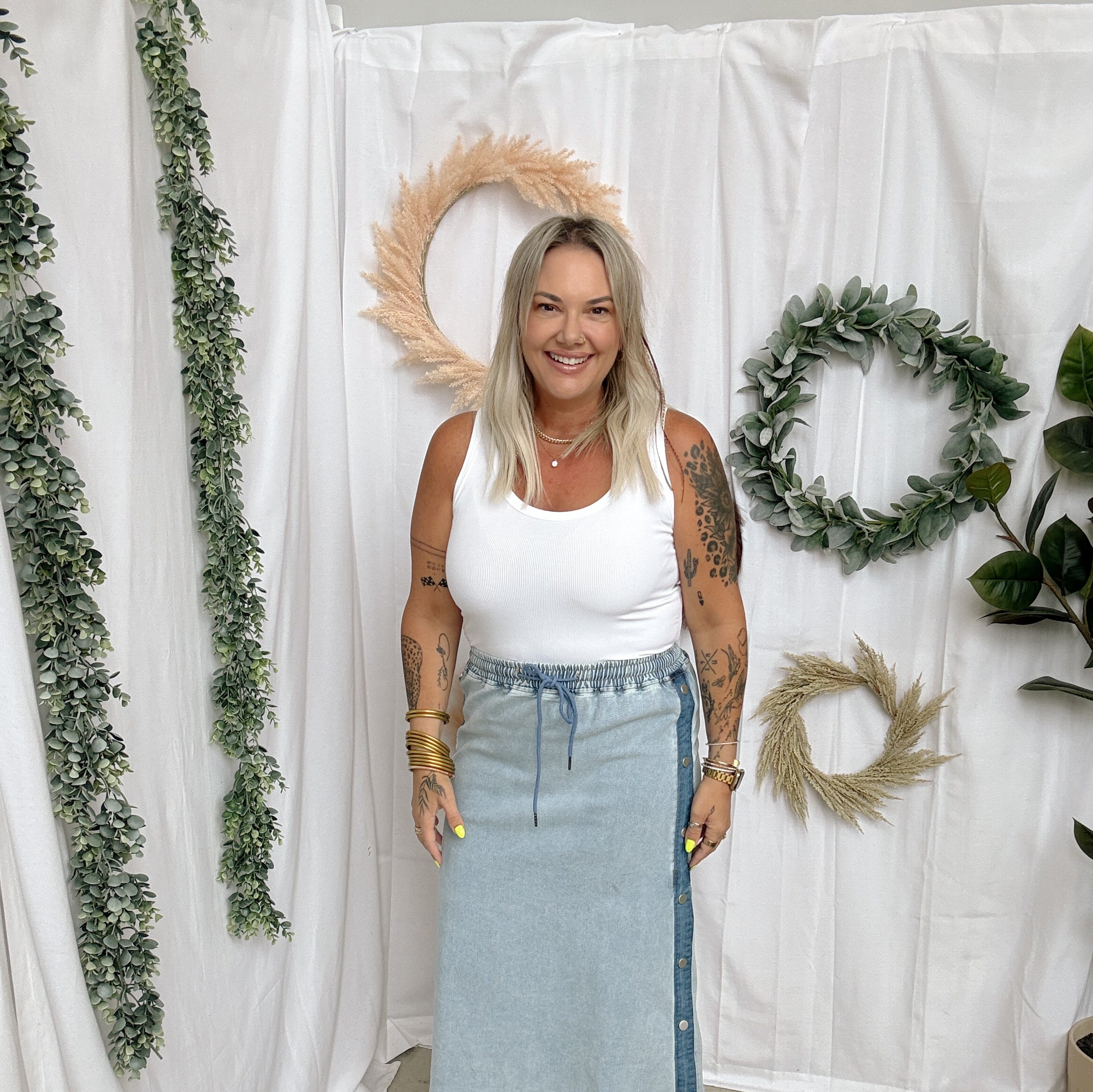 Classic Scoop Tank Top-Off White-Tank Tops-be cool-The Silo Boutique, Women's Fashion Boutique Located in Warren and Grand Forks North Dakota