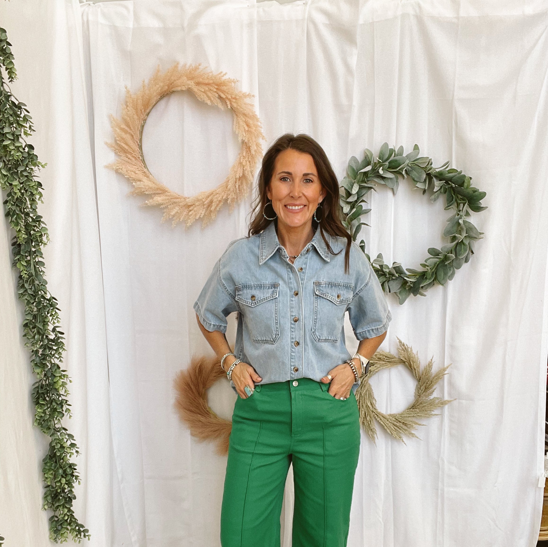 Holly Pant-Green-Pants-entro-The Silo Boutique, Women's Fashion Boutique Located in Warren and Grand Forks North Dakota