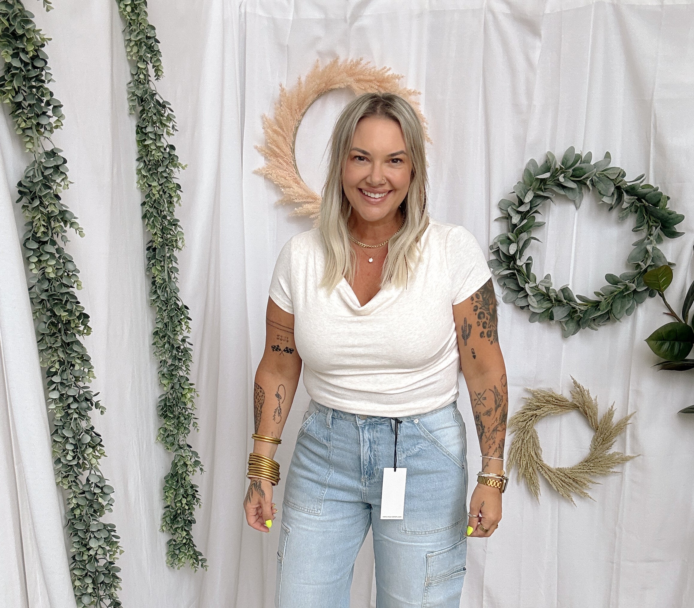 Oatmeal Cowlneck Top-Tank Tops-be cool-The Silo Boutique, Women's Fashion Boutique Located in Warren and Grand Forks North Dakota