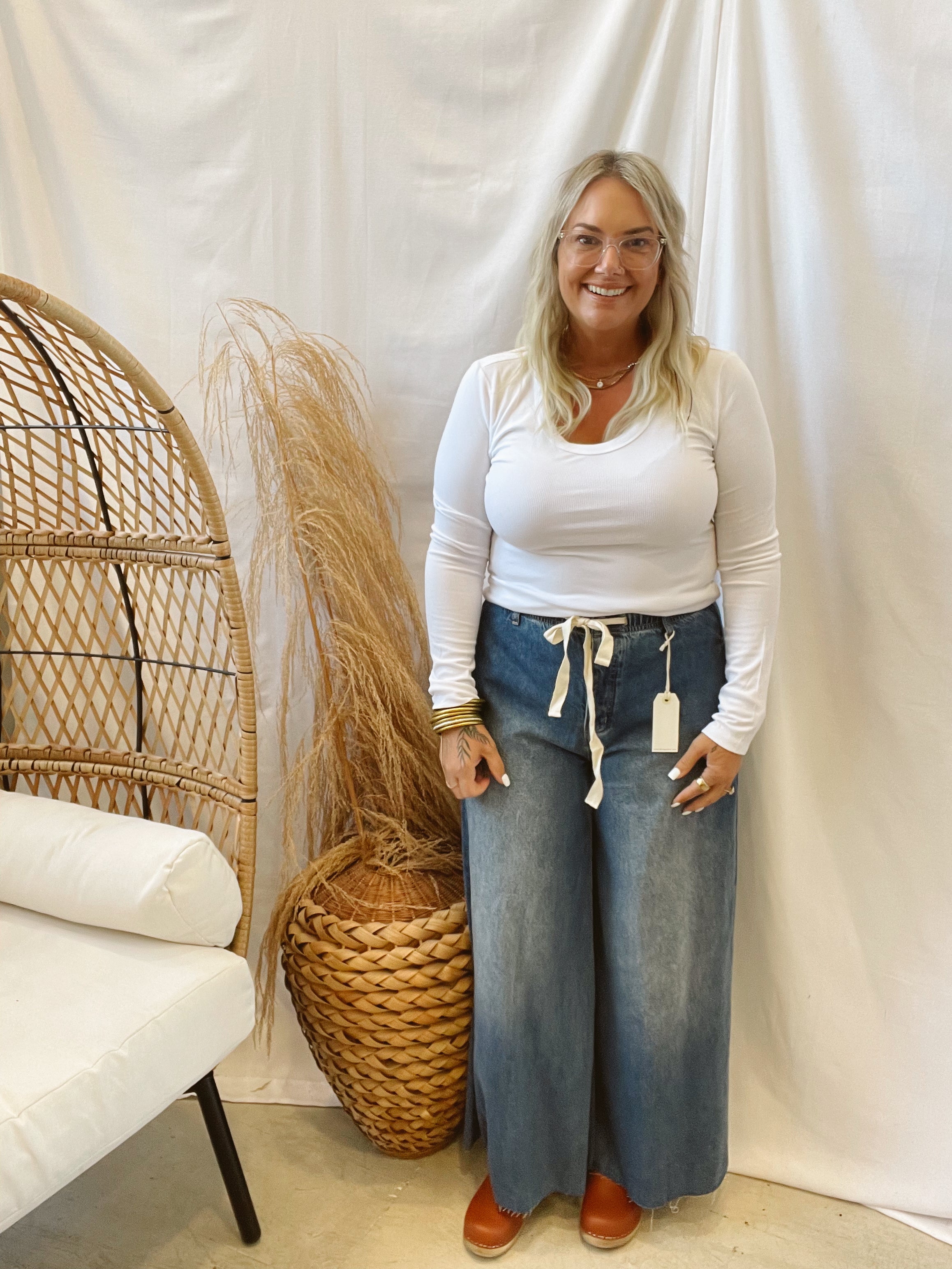 Be Cool Scoop Neck Ribbed Long Sleeve Top-Long Sleeve Tops-be cool-The Silo Boutique, Women's Fashion Boutique Located in Warren and Grand Forks North Dakota