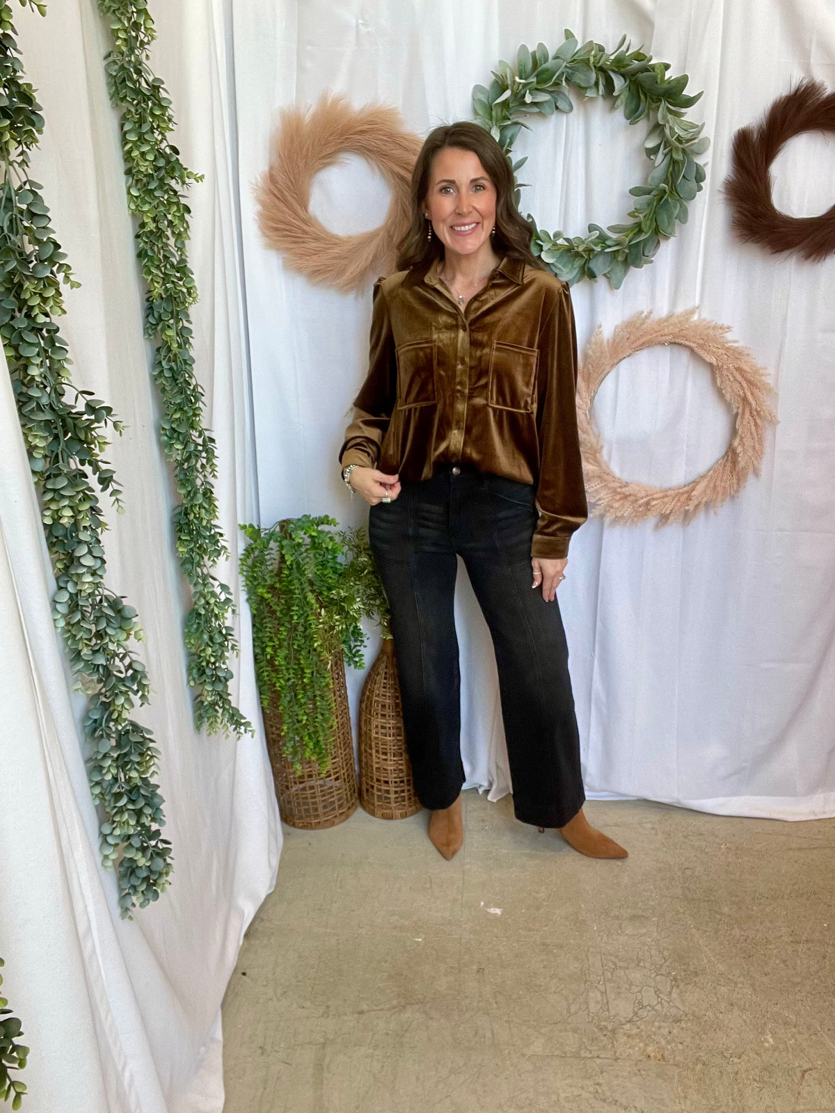 Mica Dune Trouser Hem Jean-Black-Jeans-mica-The Silo Boutique, Women's Fashion Boutique Located in Warren and Grand Forks North Dakota