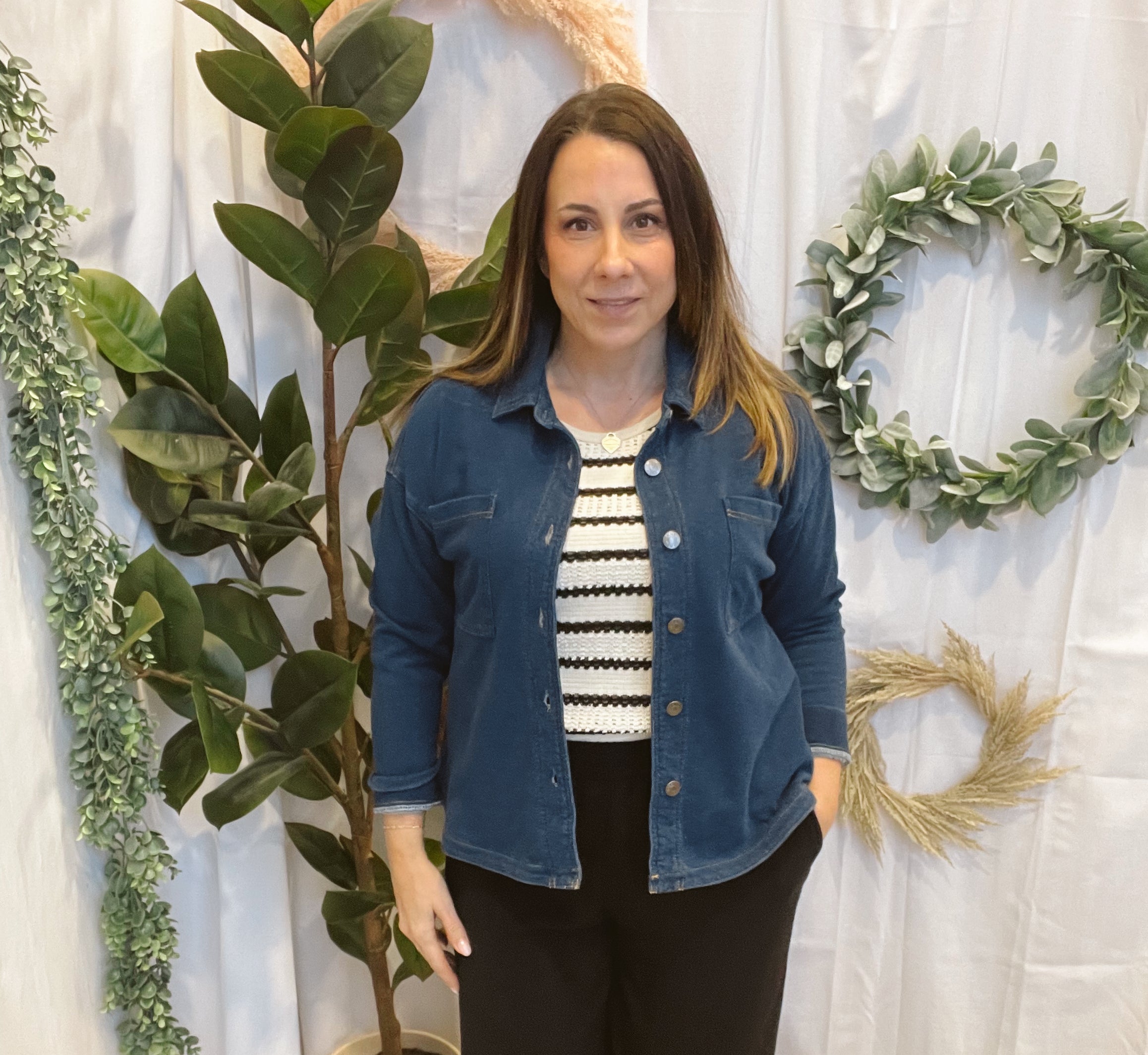 Be Cool Denim Soft Shacket-Shackets-be cool-The Silo Boutique, Women's Fashion Boutique Located in Warren and Grand Forks North Dakota